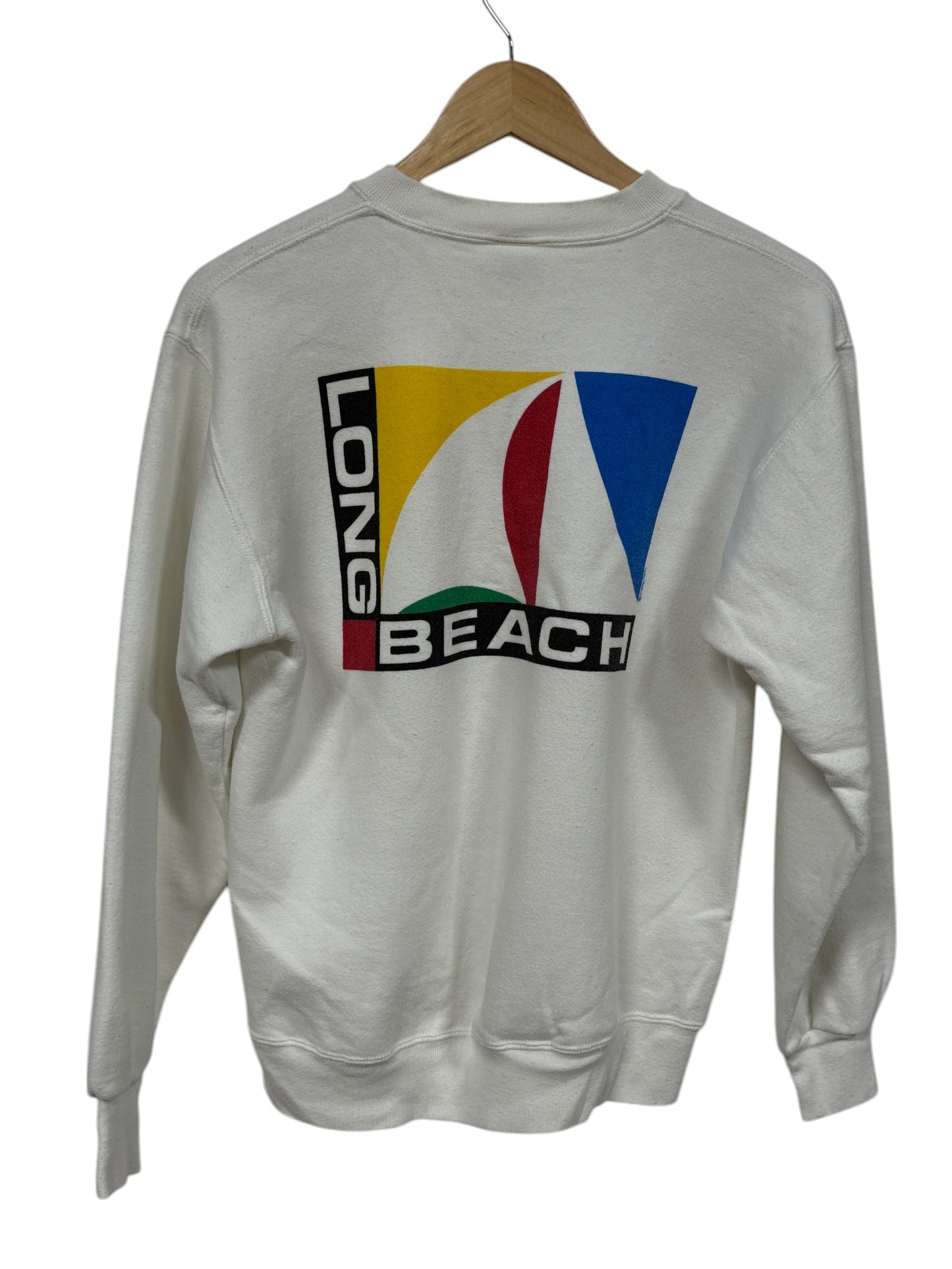 Vintage 90's Long Beach California Sailing Crewneck Sweater Size Medium