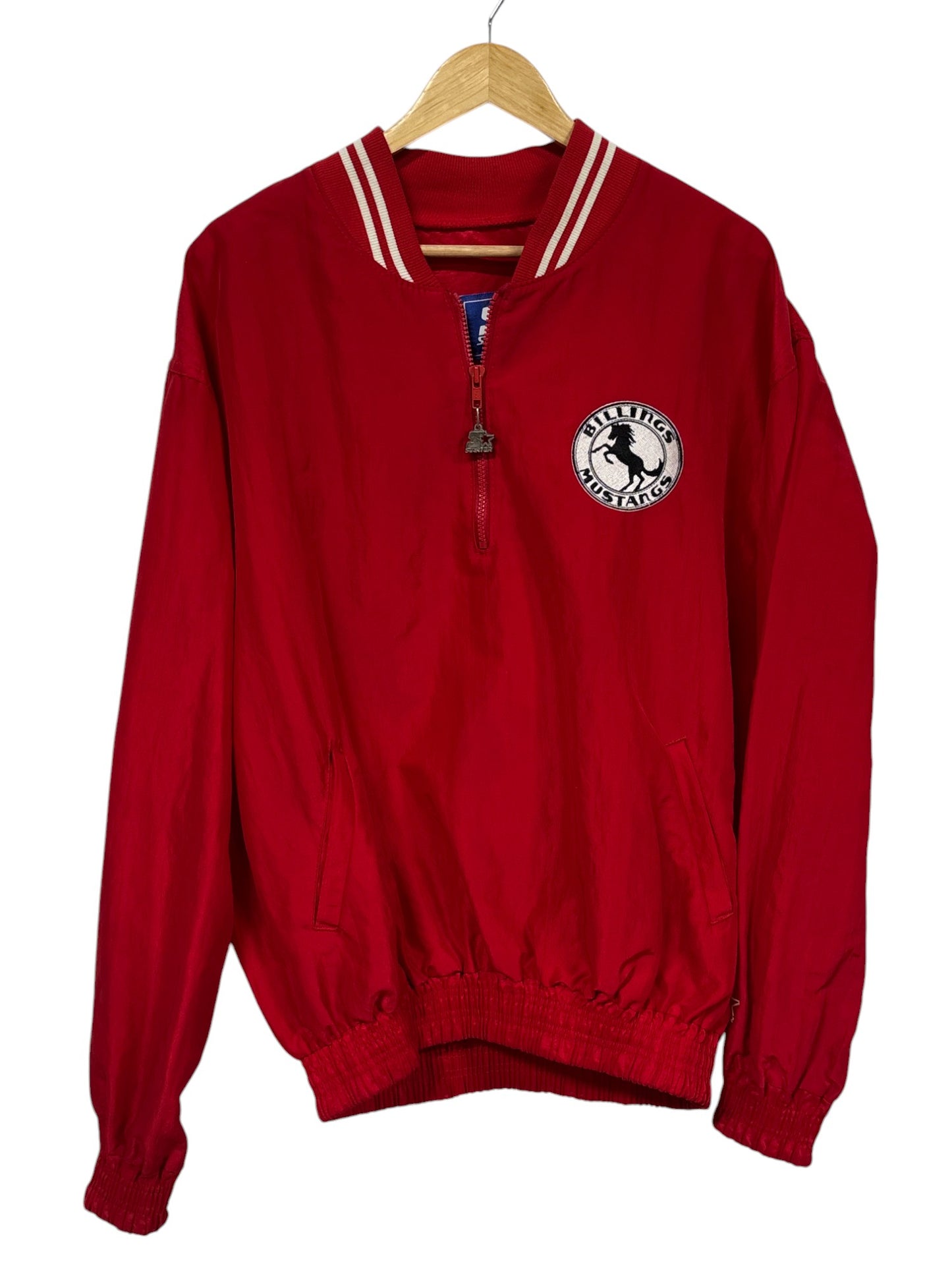 Vintage 90's Starter Billings Mustangs Baseball Quarter Zip Jacket Size XXL