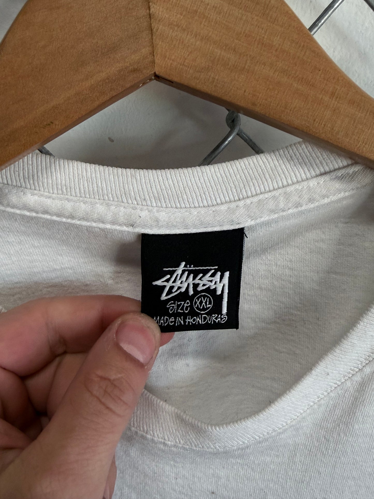 Stussy FW24 Gear White Graphic Tee Size XXL