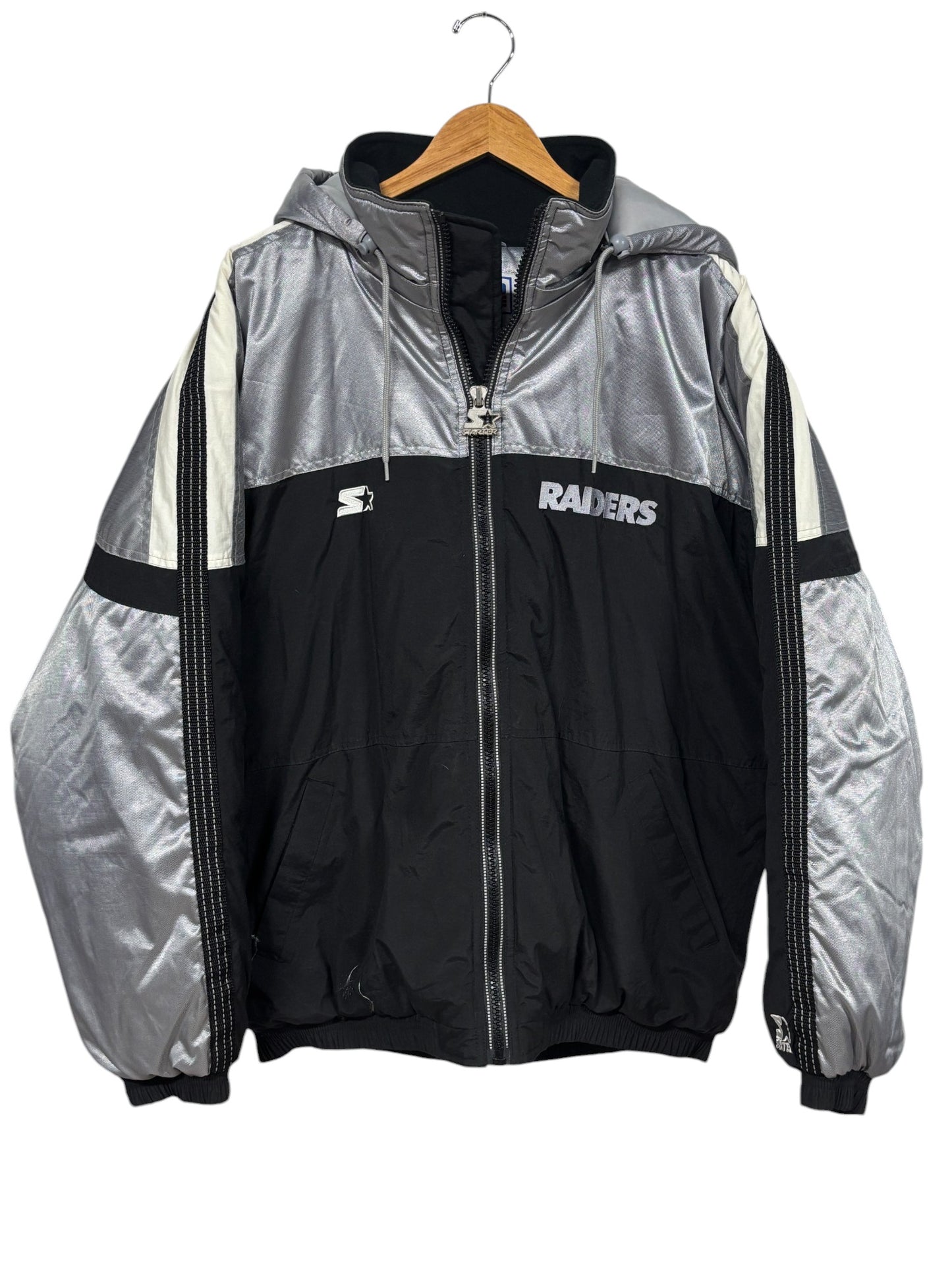 Vintage Starter Pro Line Oakland Raiders Big Puffer Jacket Size XL