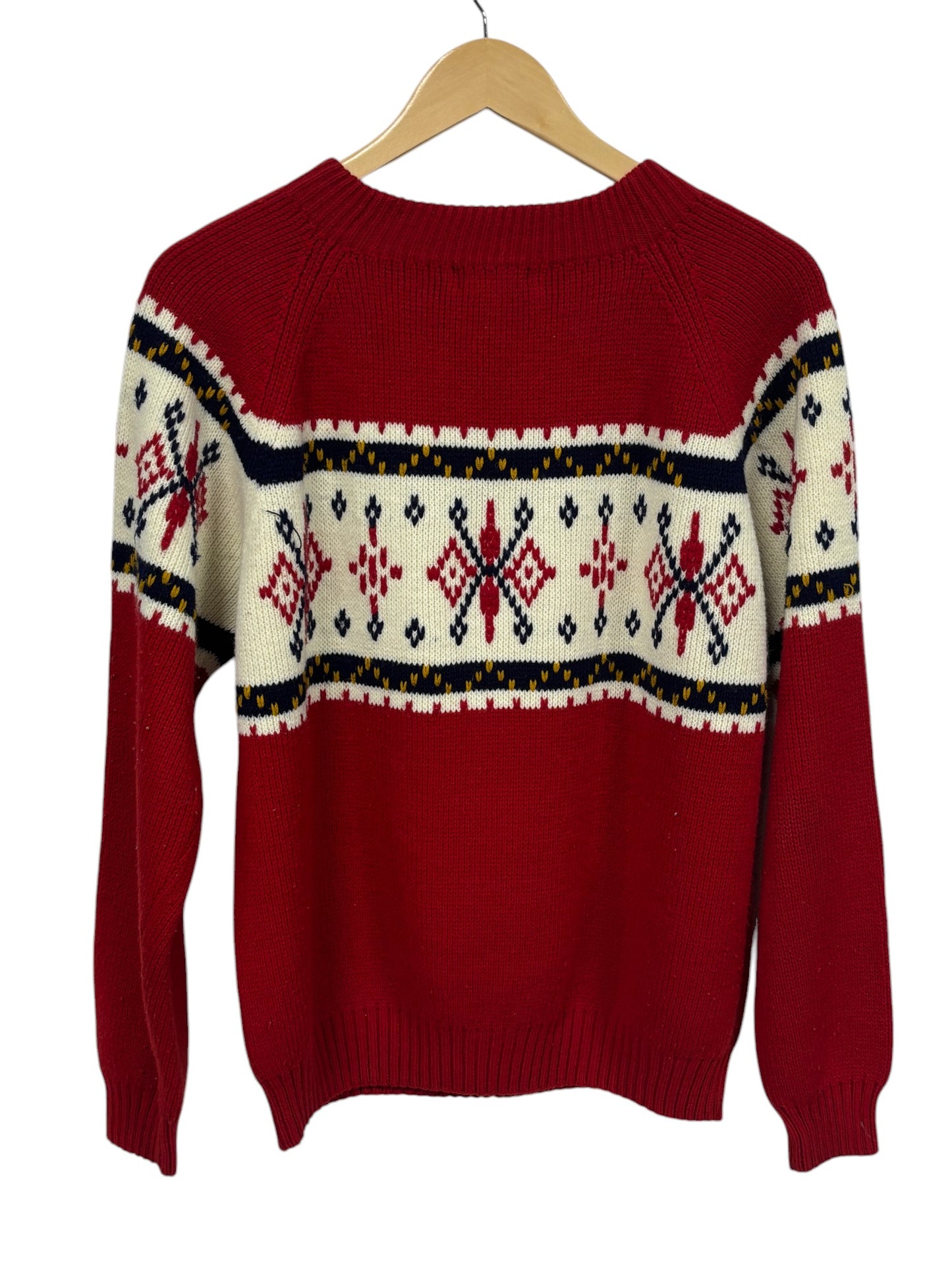 Vintage JC Penney Acrylic Argyle Print Knit Sweater Size Large