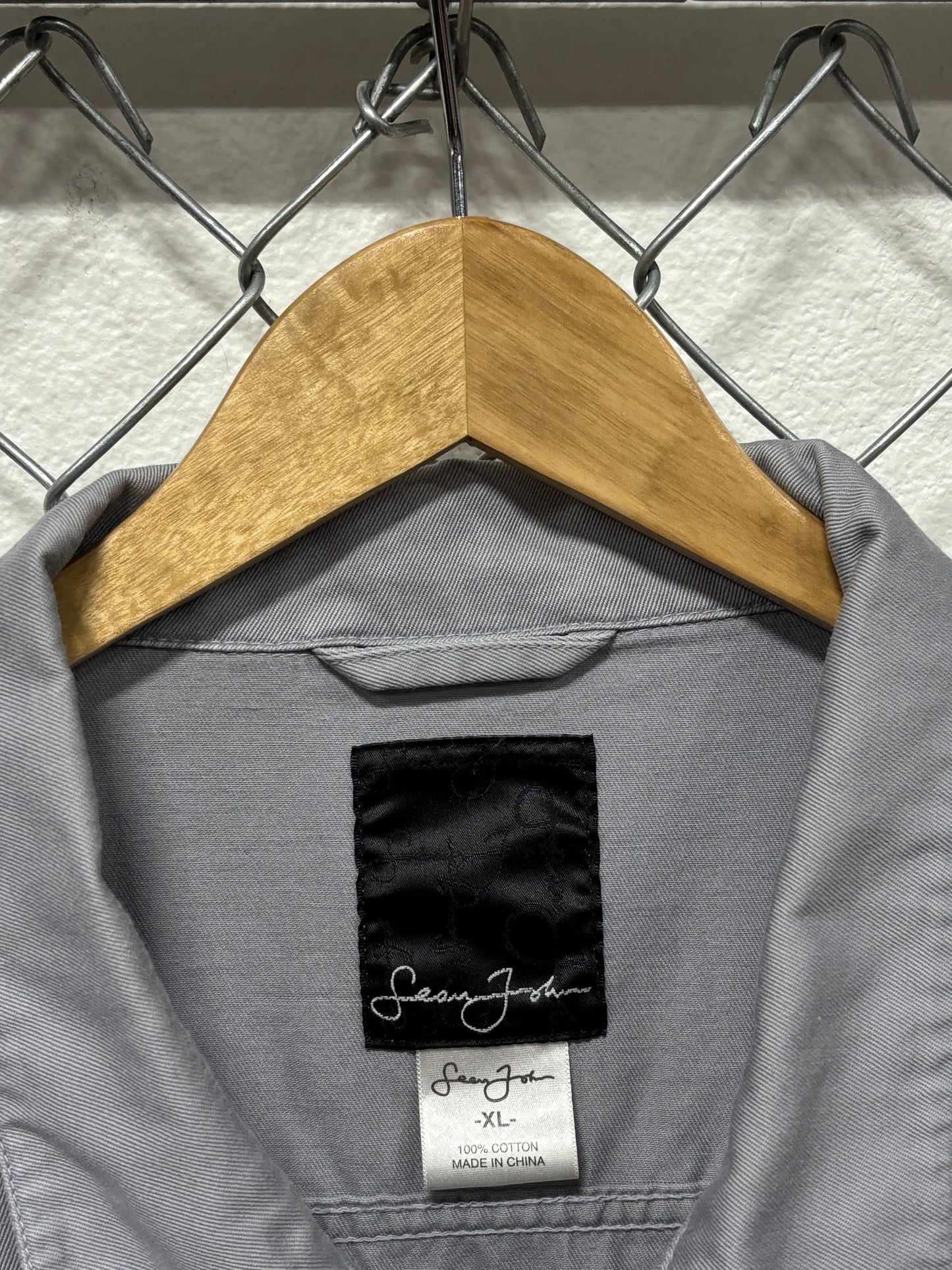 Vintage Y2K Sean John Grey Trucker Jacket Size XL
