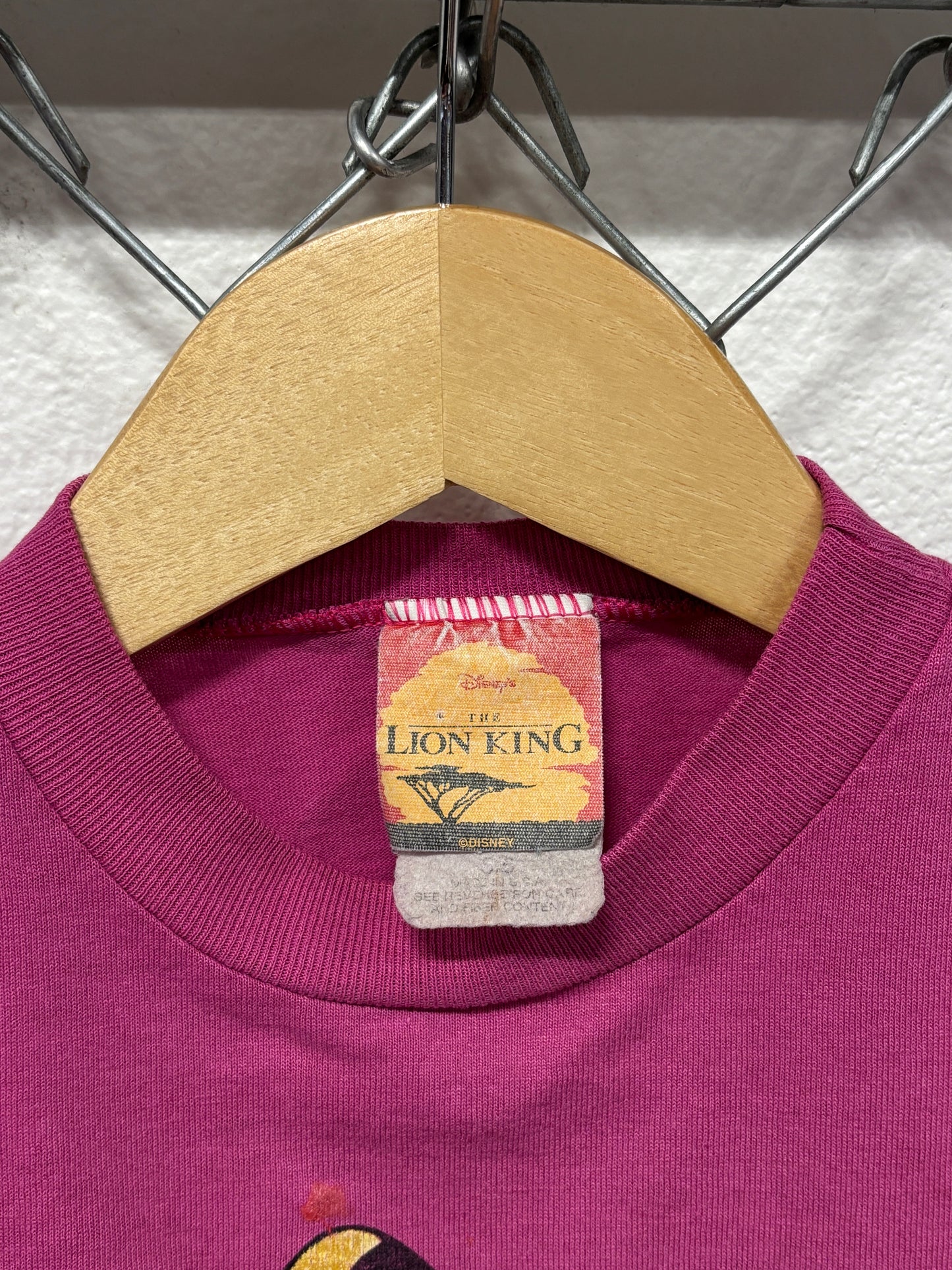 Vintage 90's The Lion King Disney Simba Kids Graphic Tee Size Small