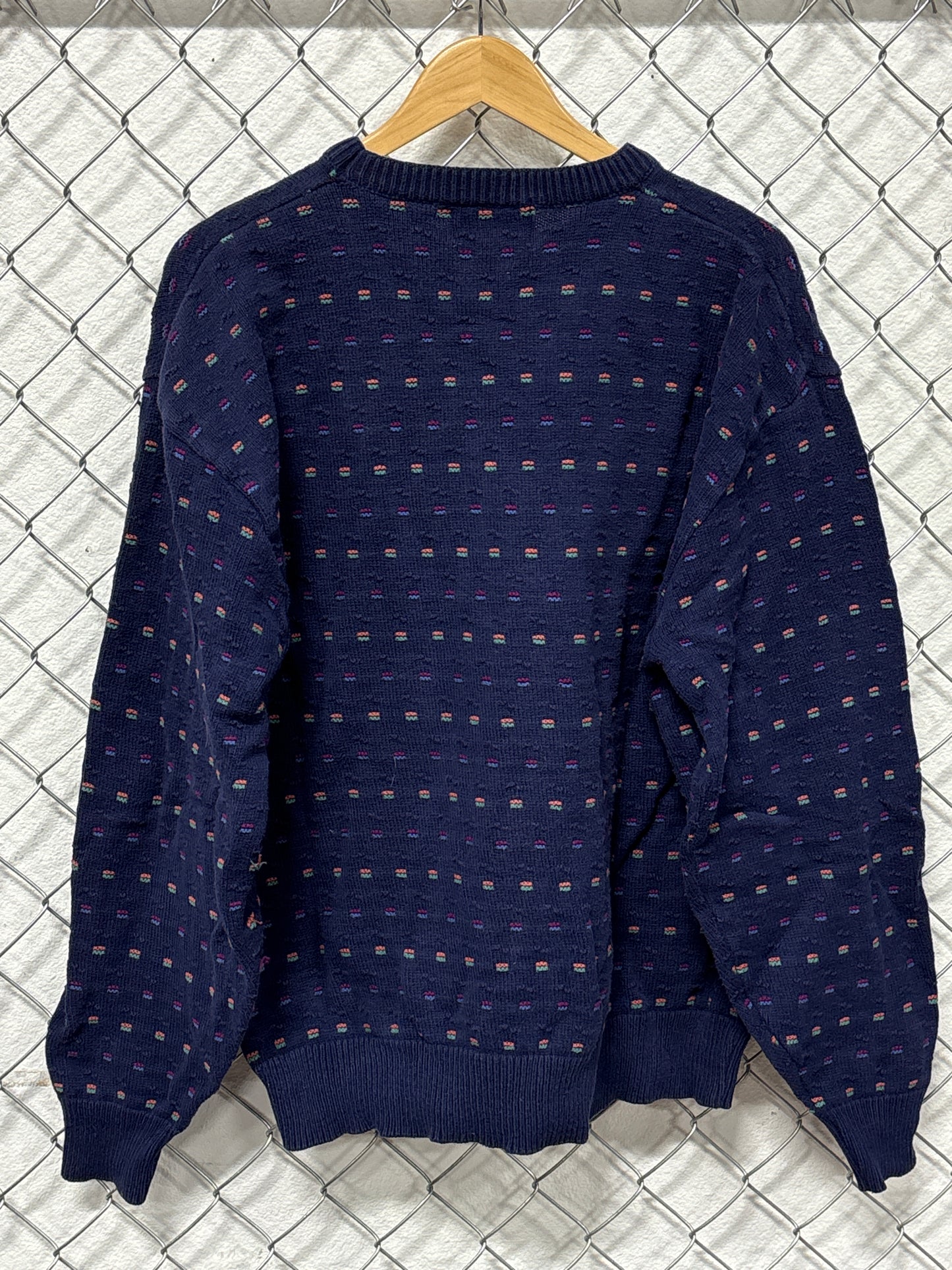 Vintage 90's Isle of Cotton Knit Crewneck Sweater Size XL