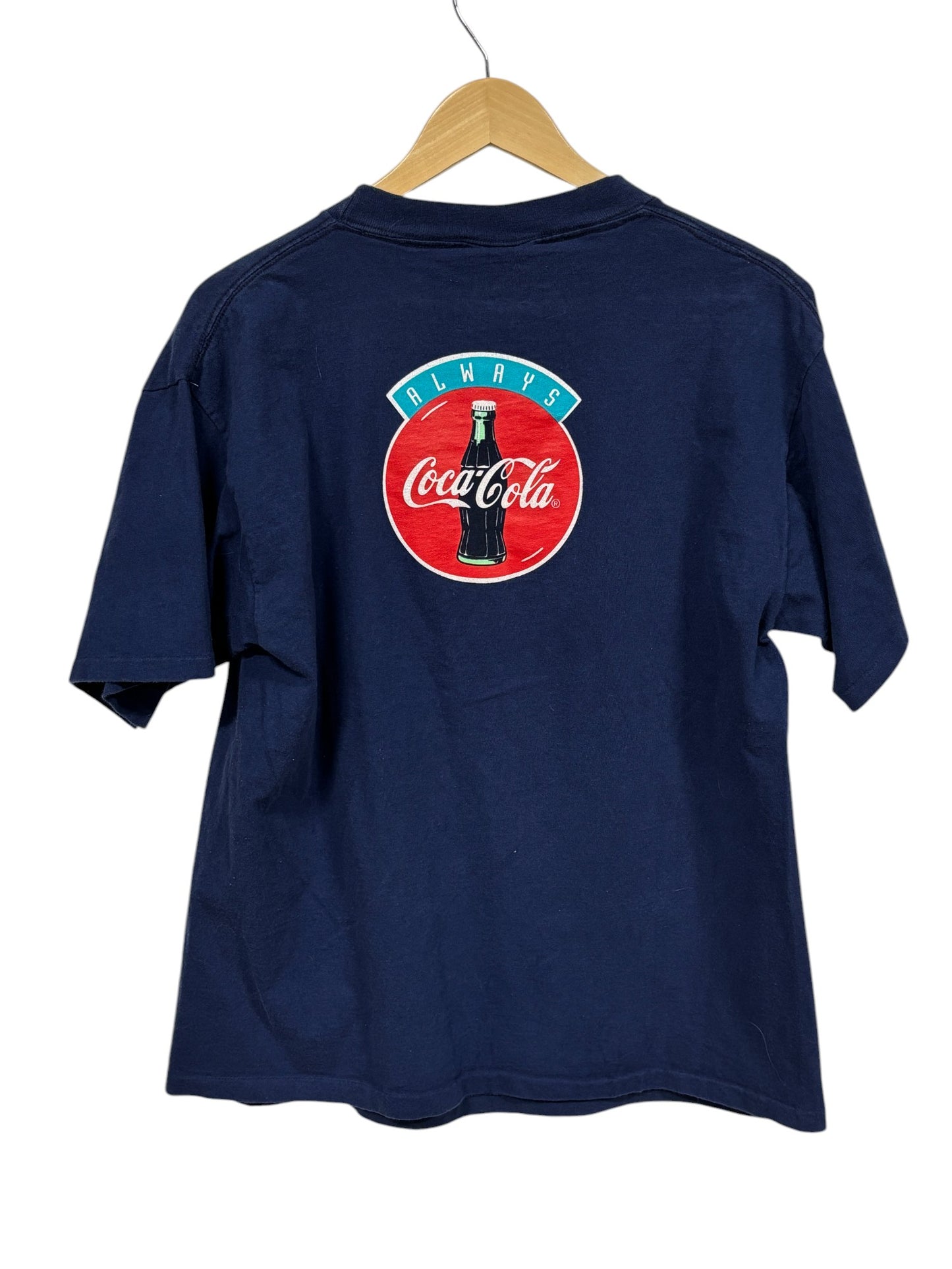 Vintage 1994 Coca Cola Polar Bear Big Print Graphic Tee Size Large