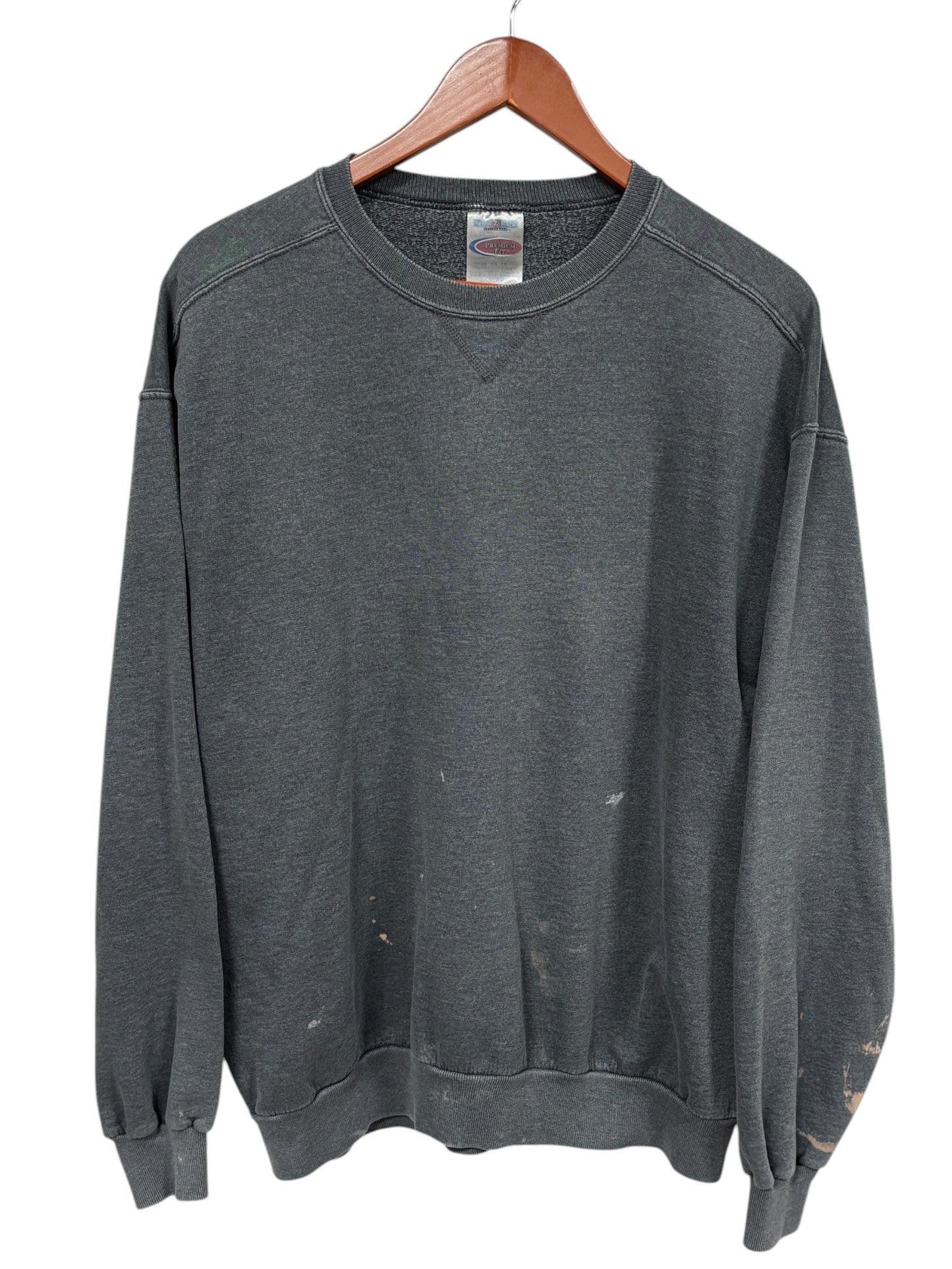 Vintage 90's Jerzees Premium Fit Grey Blank Crewneck Sweater Size XL