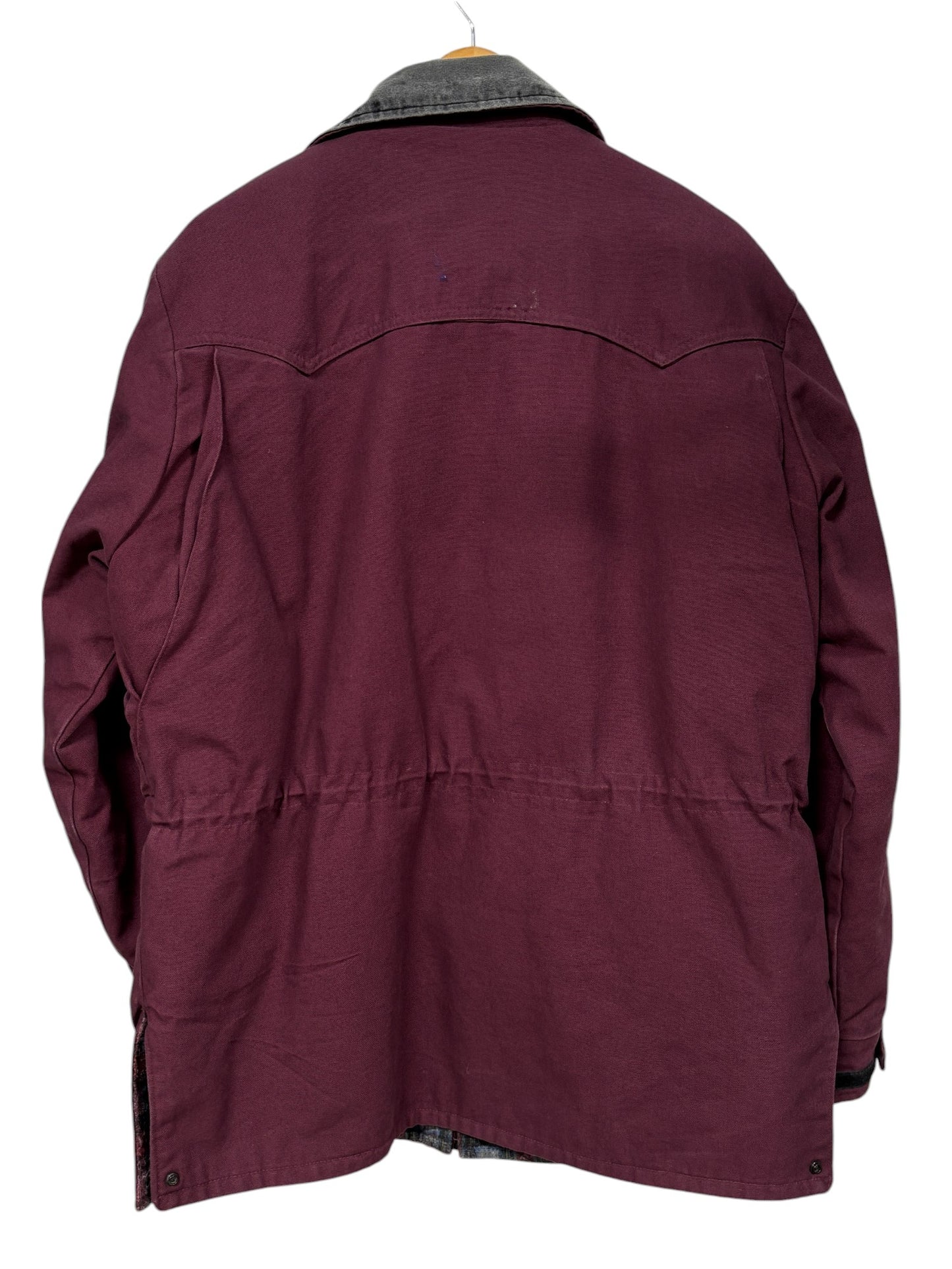 Vintage Walls Blanket Lined Maroon Chore Work Jacket Size Large