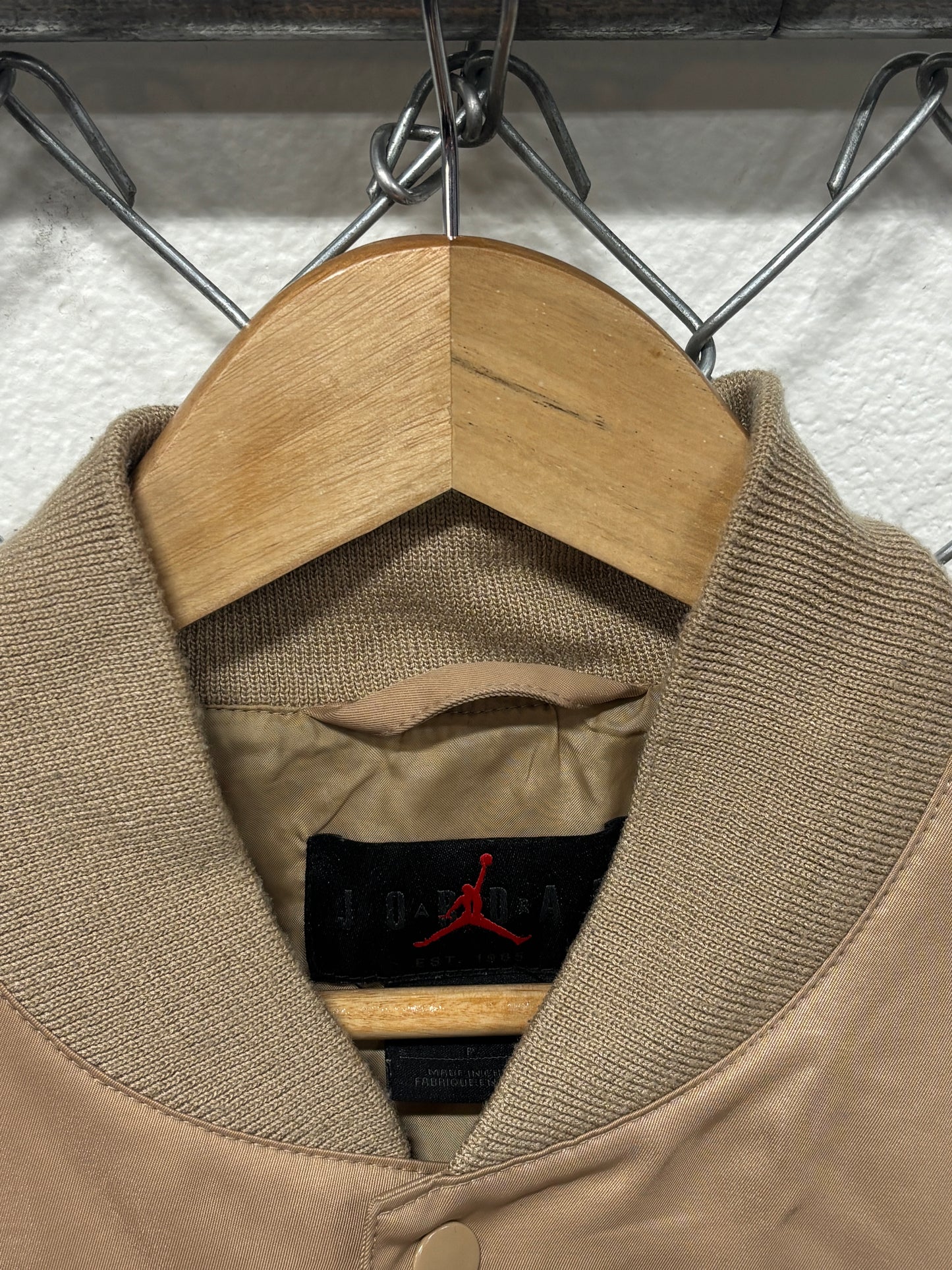 Jordan Brand Wheaties Jumpman Brown Bomber Jacket Size Small