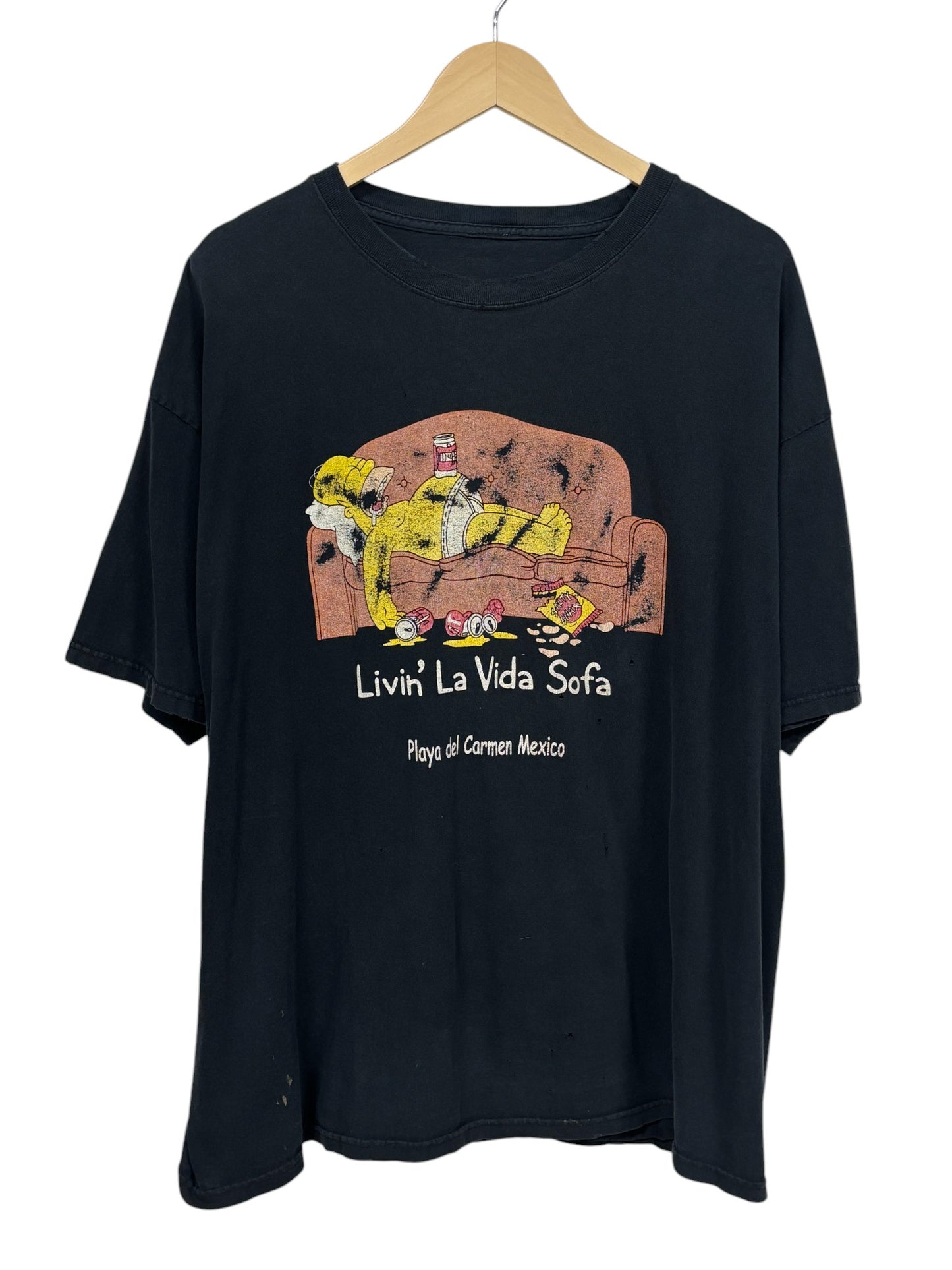 Vintage 00's Simpsons Homer Livin La Vida Sofa Graphic Tee Size XL