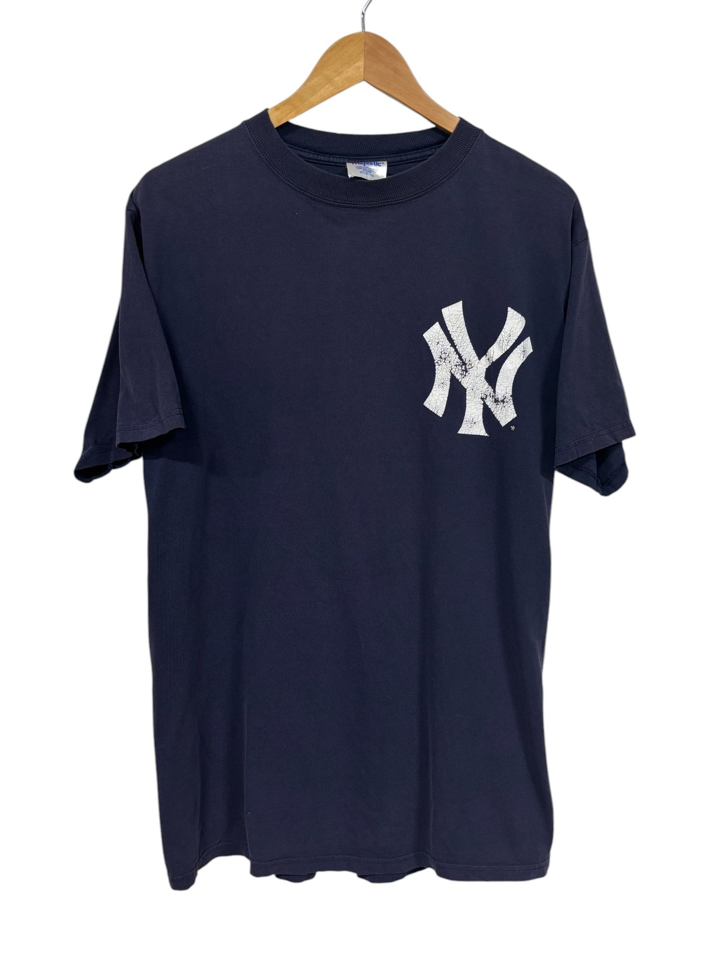 Vintage Majestic New York Yankees Jeter Baseball Graphic Tee Size Large