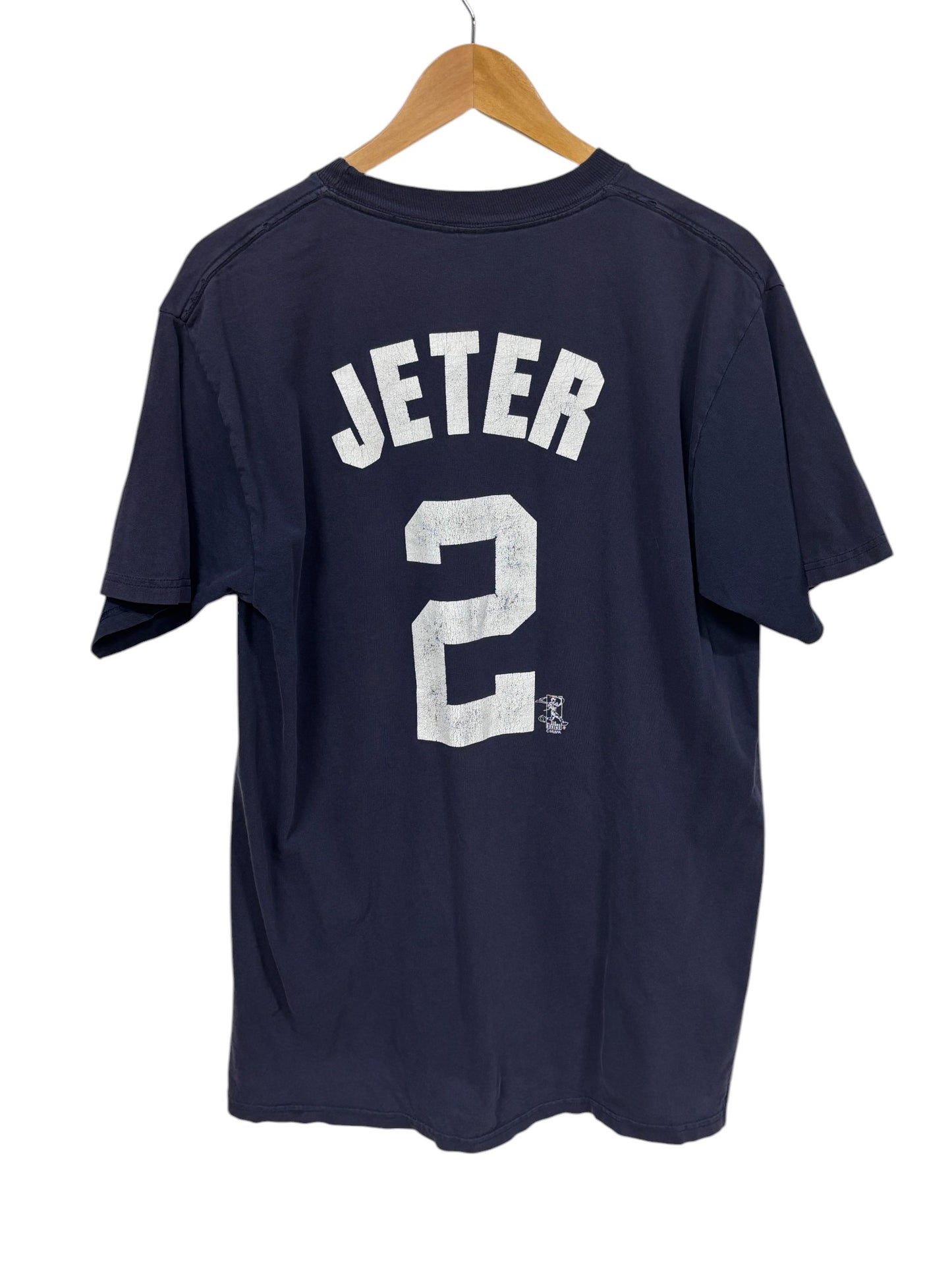 Vintage Majestic New York Yankees Jeter Baseball Graphic Tee Size Large