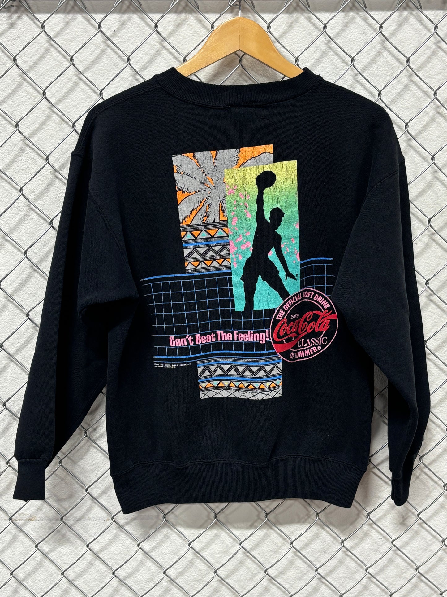 Vintage 80's Coca Cola Official Drink of Summer Crewneck Sweater Size Medium