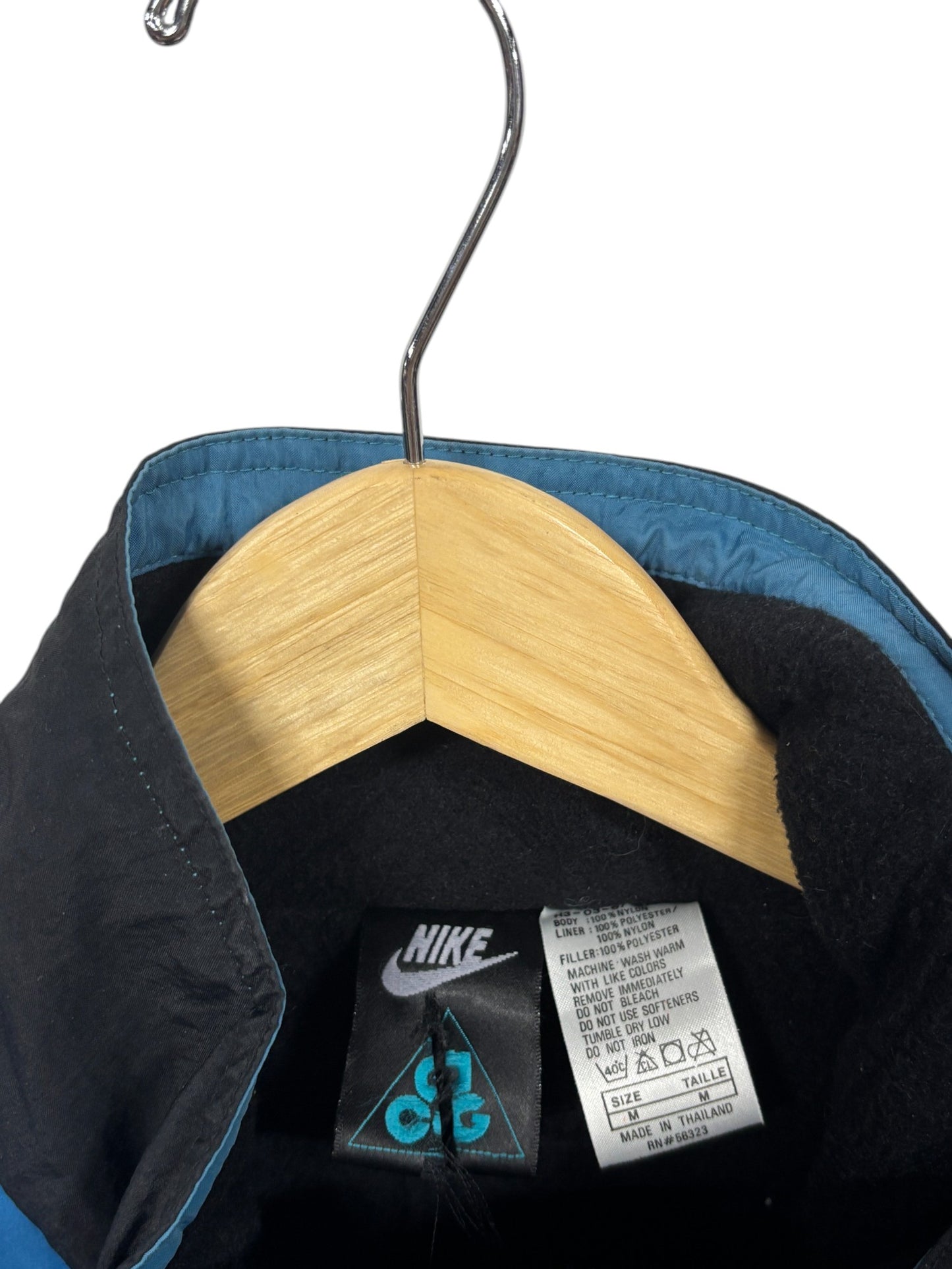 Vintage 90's Nike ACG Blue Full Zip Parka Jacket Size Medium