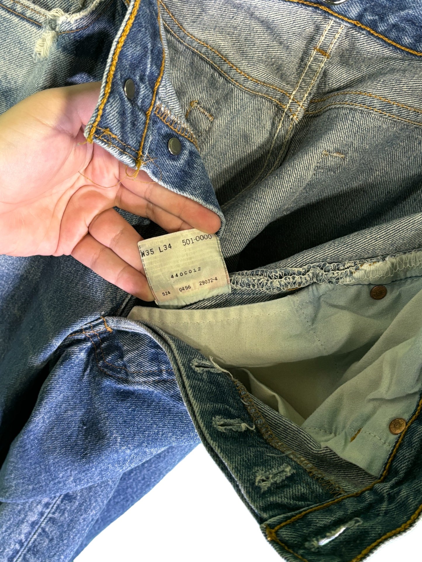 Vintage 90's Levi's 501XX Made in USA Selvedge Denim Jeans Size 32x31