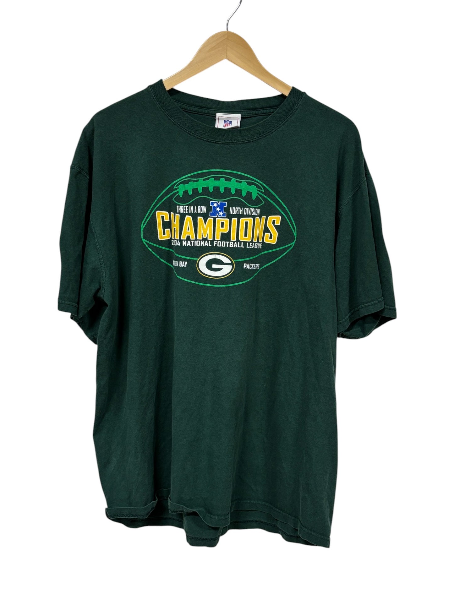 Vintage 00's Green Bay Packers Division Champions NFL Graphic Tee Size XL