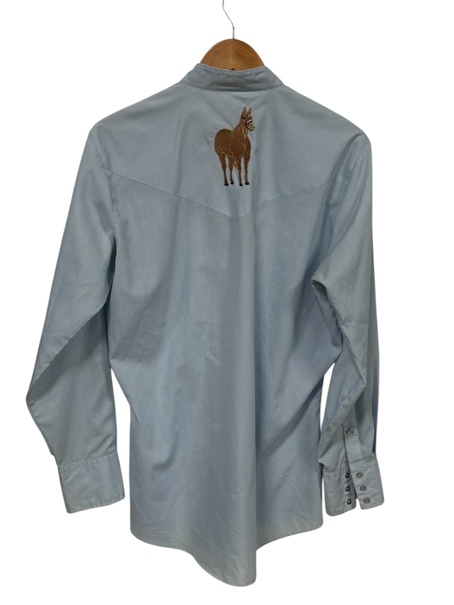 Vintage Ely Western Wildlife Collection Pearl Snap Button Up Shirt Size Medium