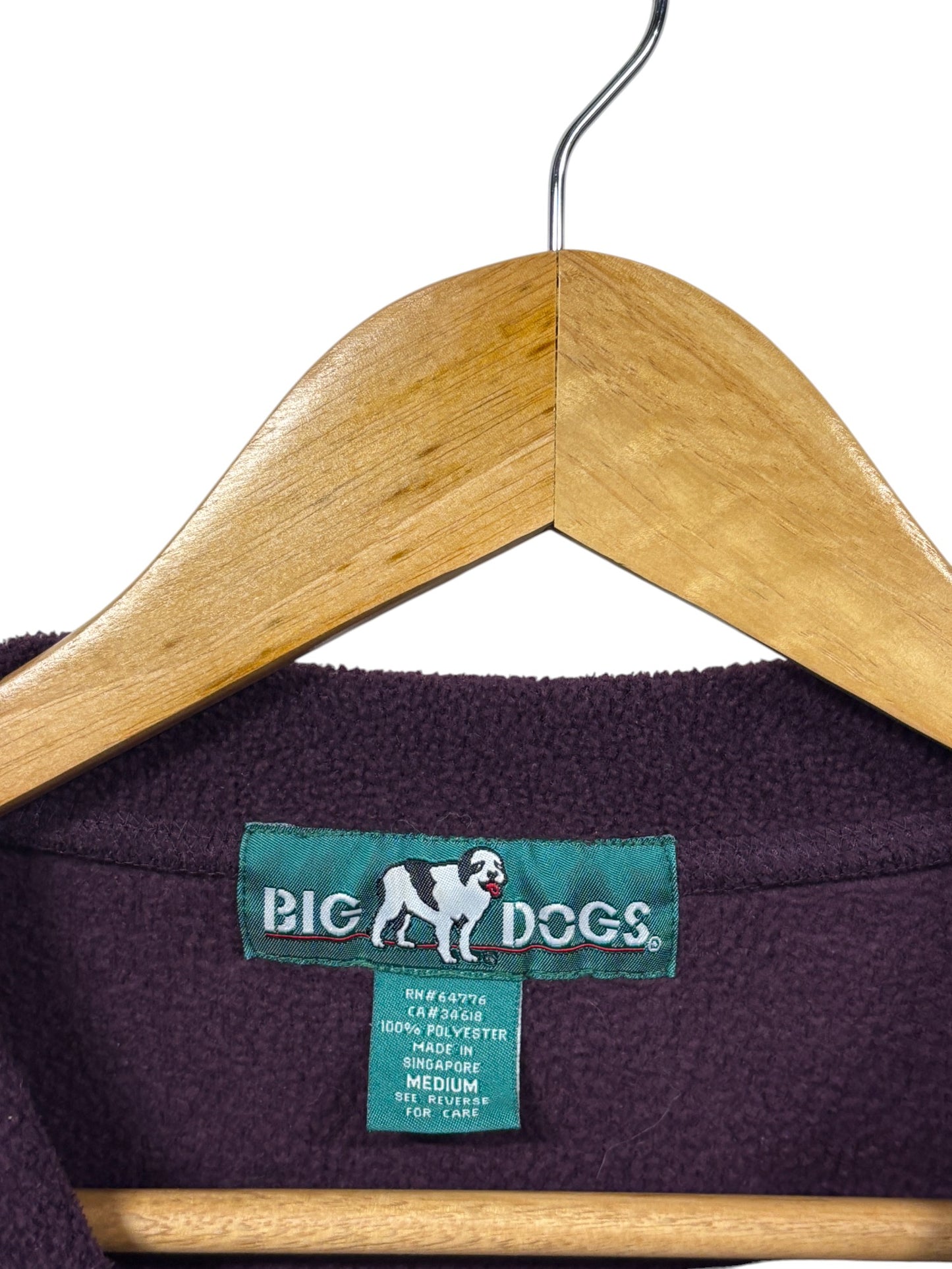 Vintage Big Dogs Have You Hugged Your Big Dog Fleece Sweater Size Medium