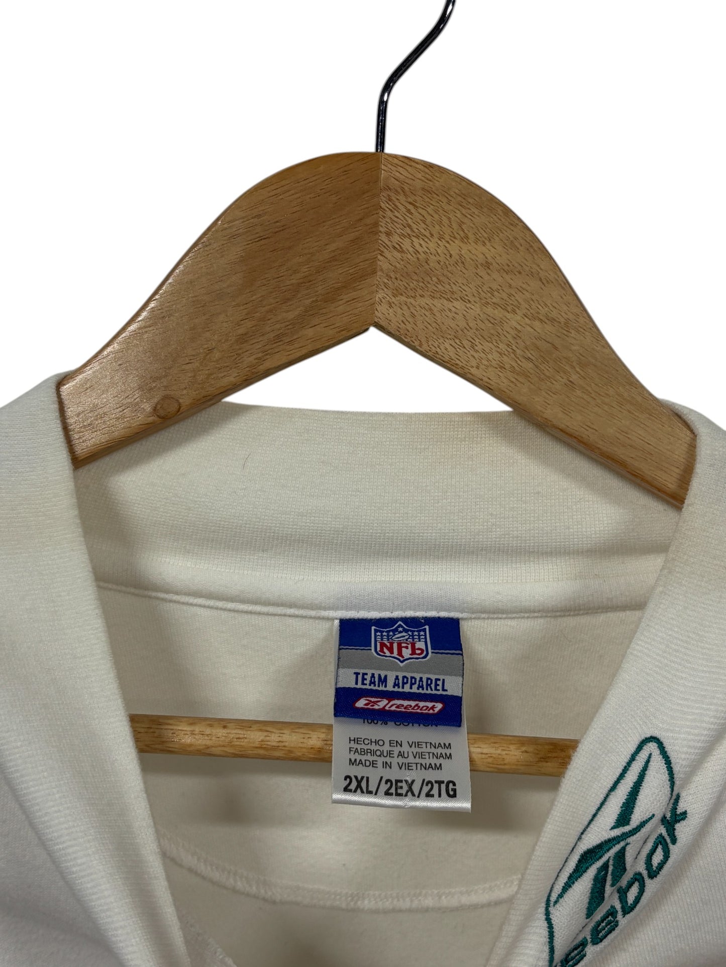Vintage Y2K Reebok Miami Dolphins Long Sleeve Mock Neck Shirt Size XXL