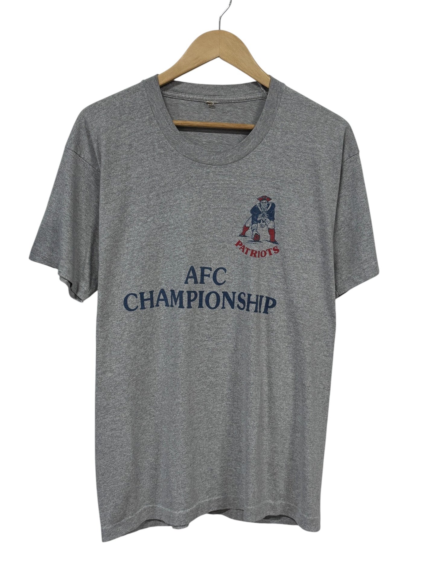 Vintage 80's Screen Stars New England Patriots AFC Adidas Tee Size XL