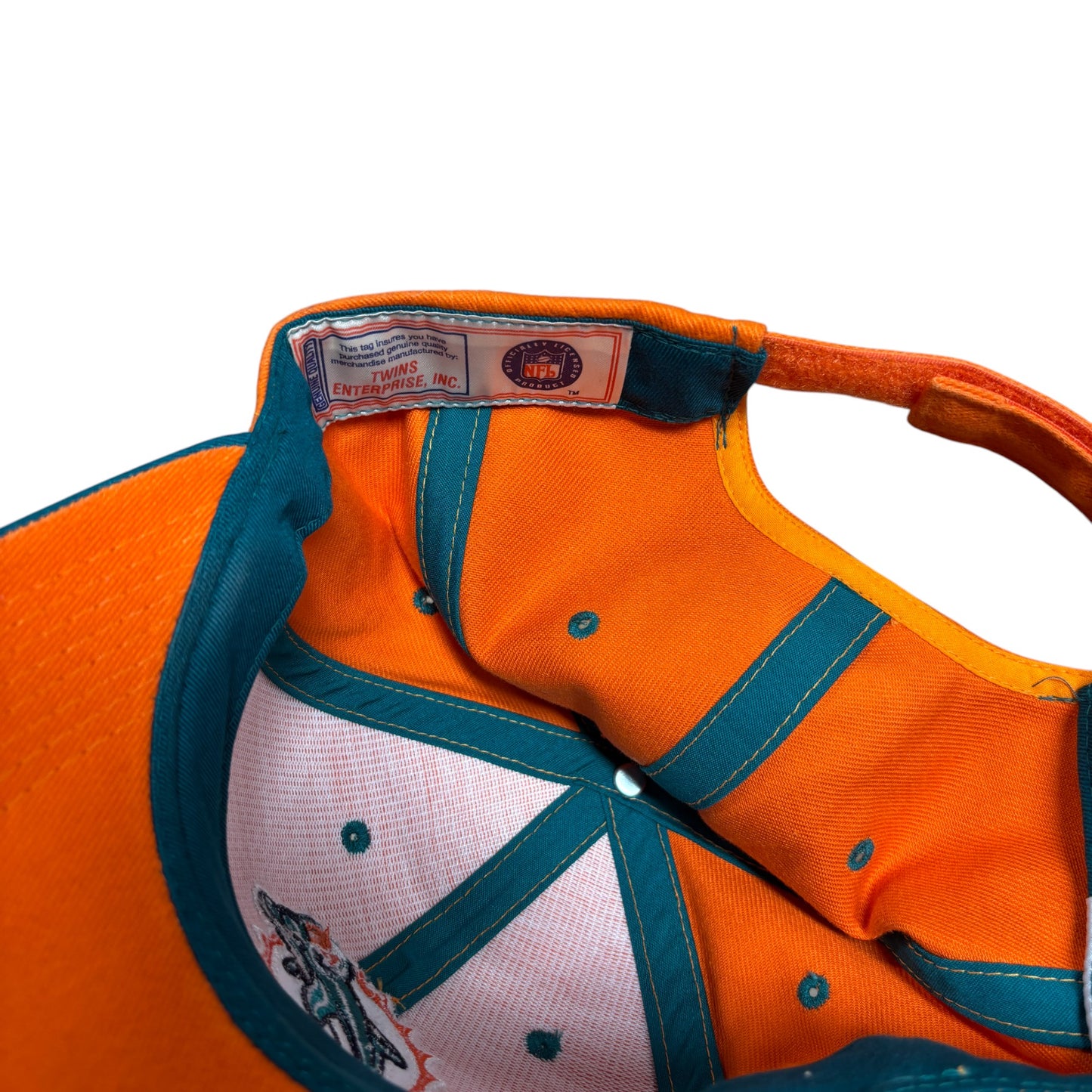 Vintage 90's Miami Dolphins Orange NFL Logo Hat