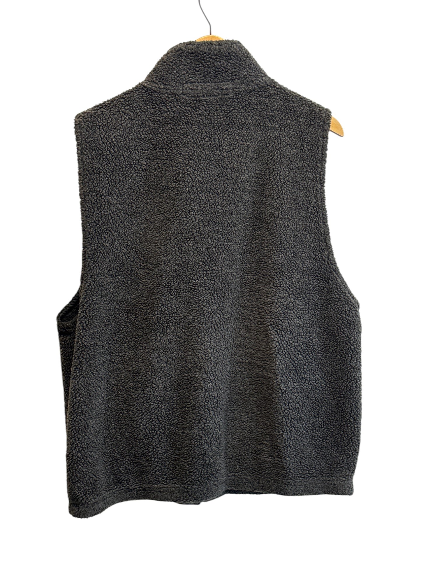 Vintage Big Dogs Polar Fleece Grey Zip Up Vest Size Large