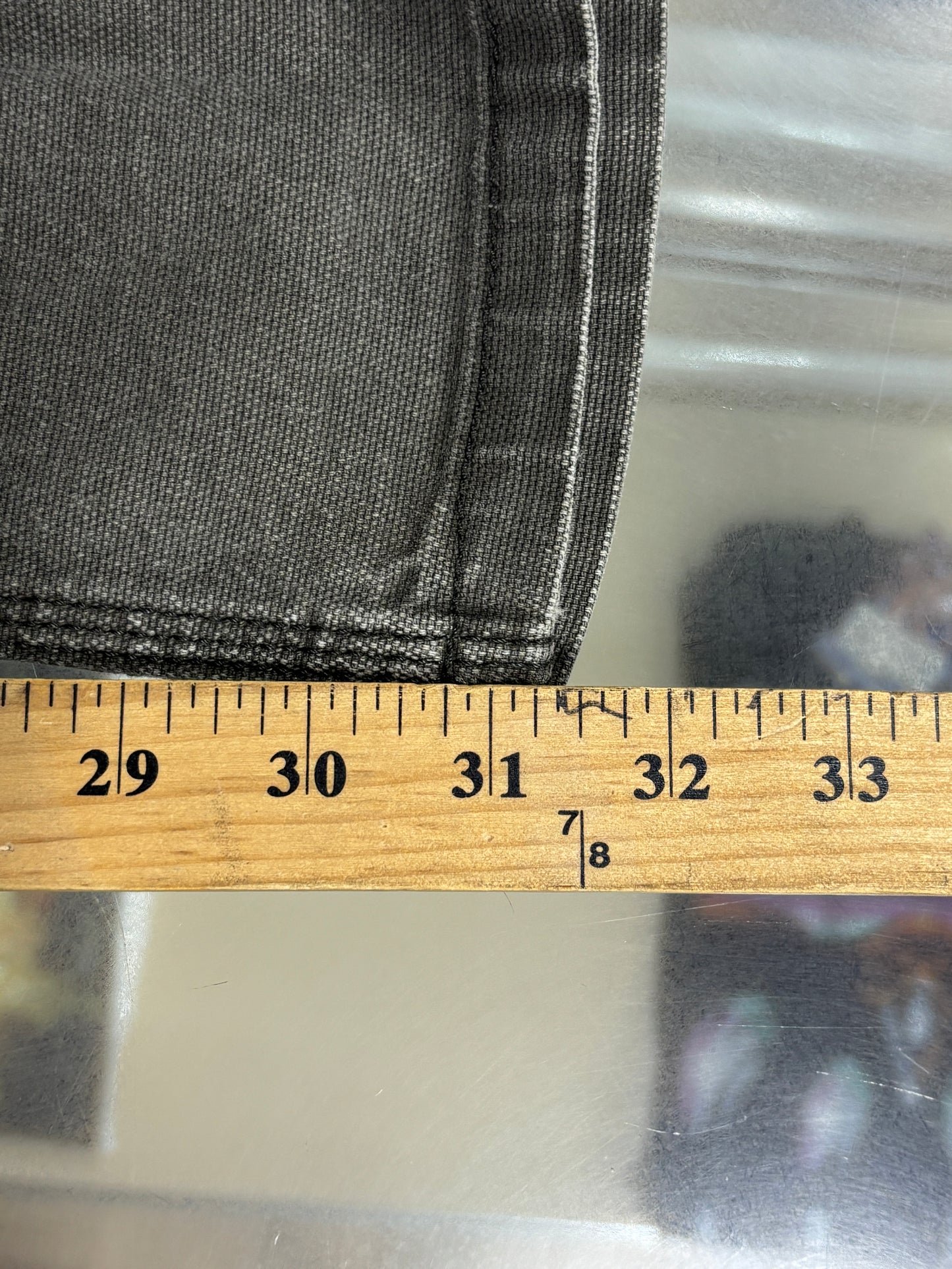Carhartt Women's Slim Fit Green Double Knee Carpenter Pants Size 32x31