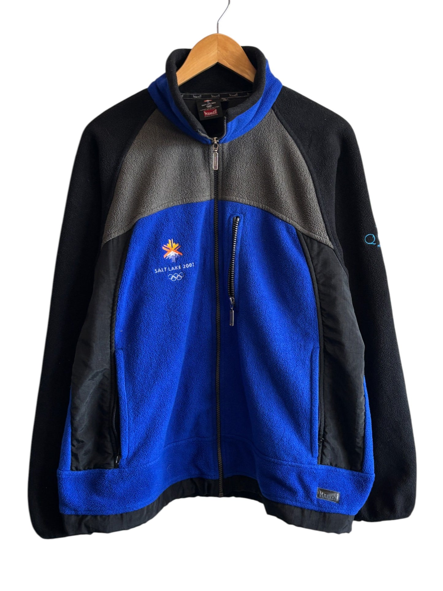 Vintage 2002 Salt Lake City Olympics Zip Up Fleece Jacket Size Large