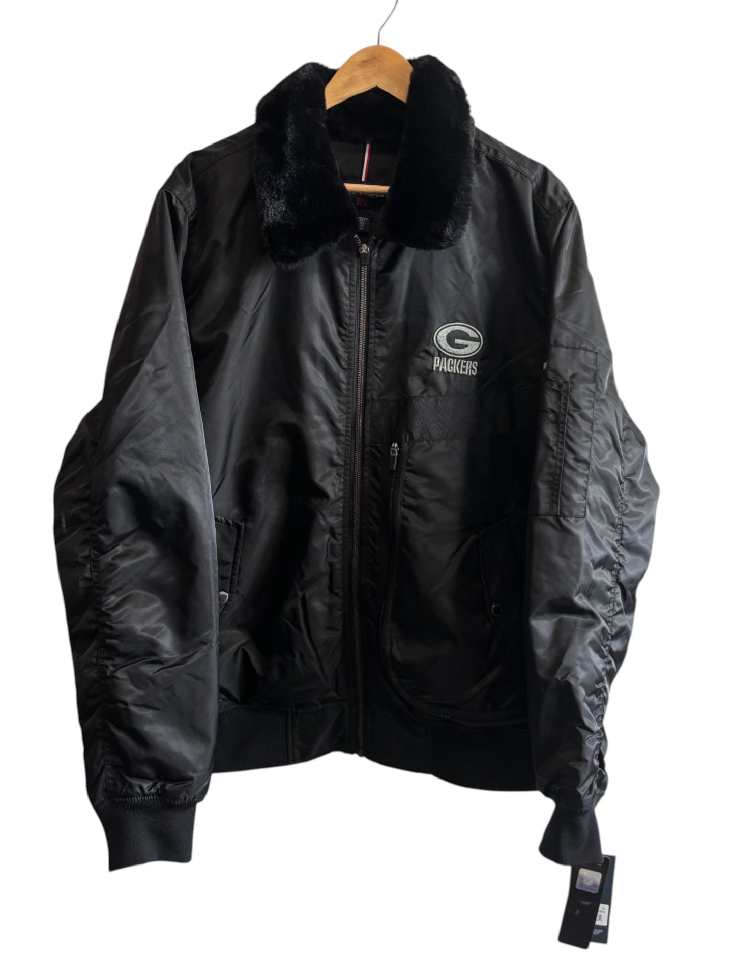 Tommy Hilfiger NFL Green Bay Flight Jacket Size XL