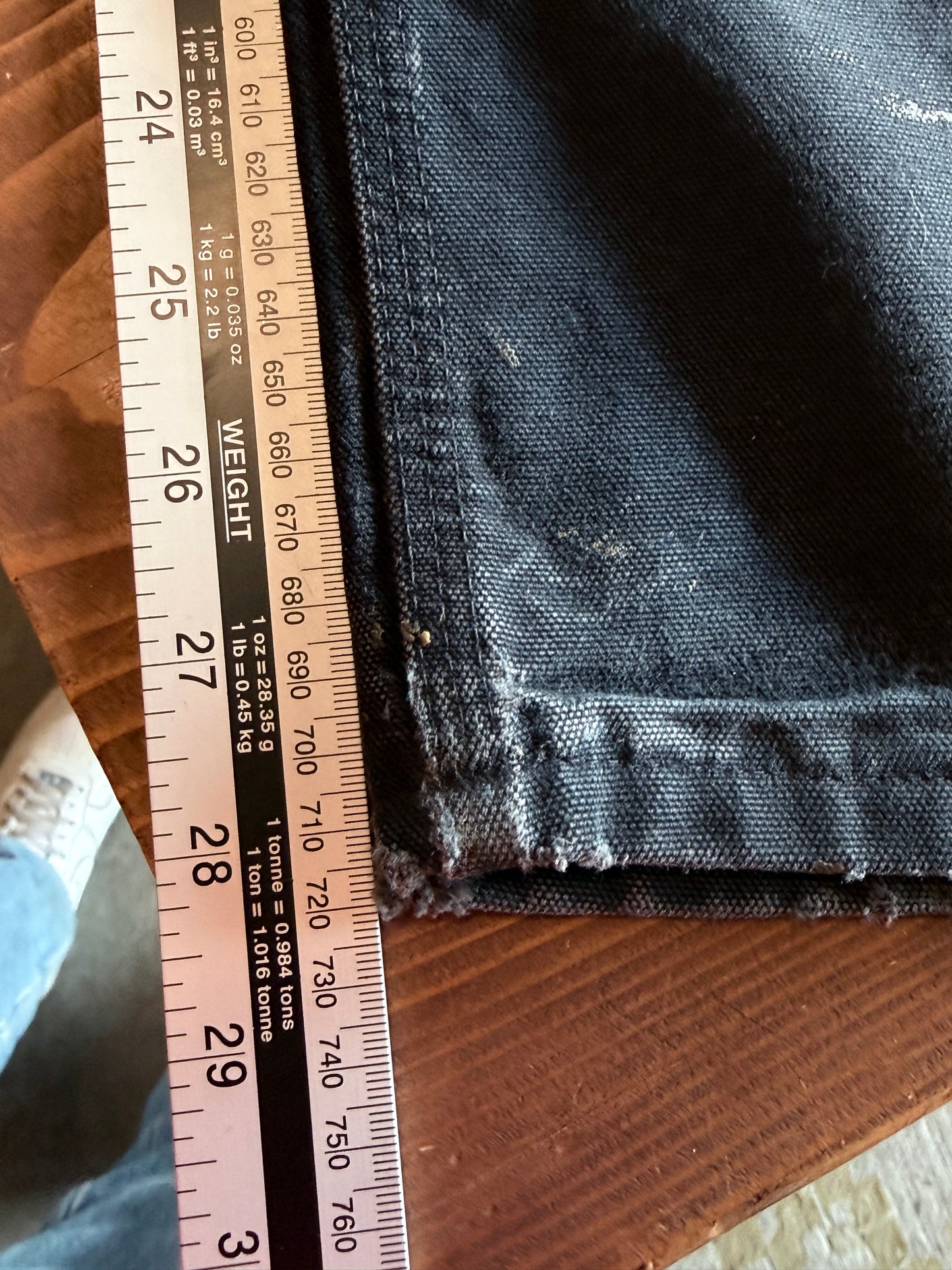 Carhartt Black Distressed Double Knee Carpenter Pants Size 29x32
