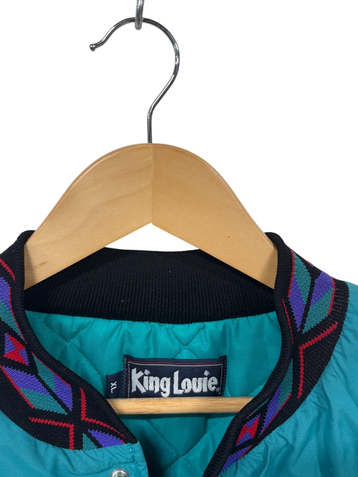 Vintage King Louie Aztec Stripe Zip Up Western Jacket Size XL