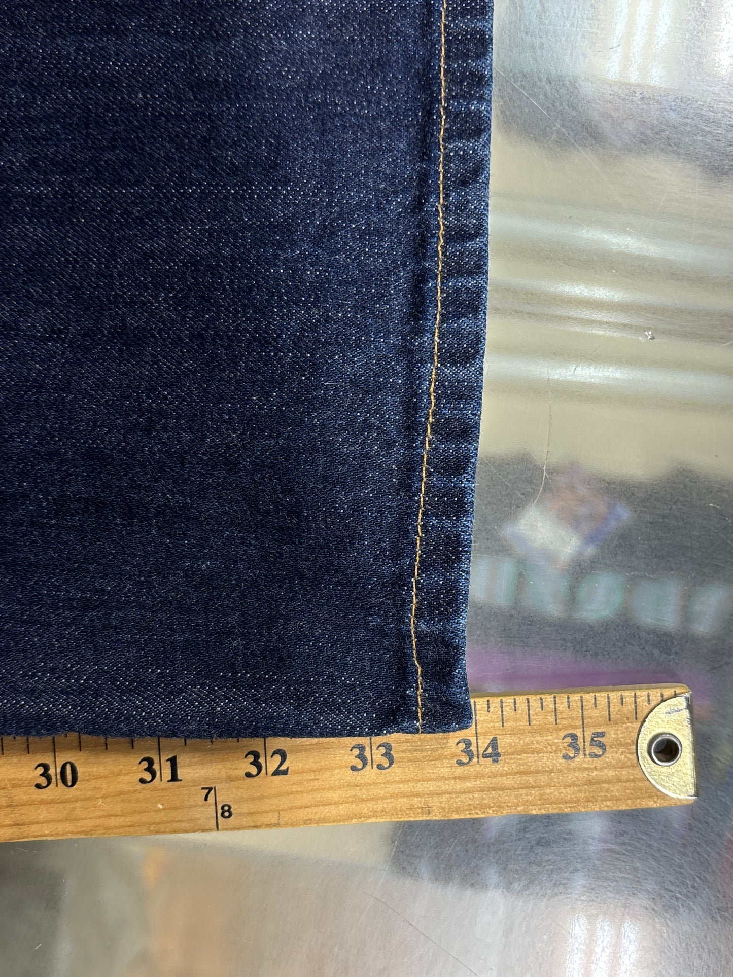 Baldwin The Reed Straight Leg Selvedge Japanese Denim Jeans Size 38x34