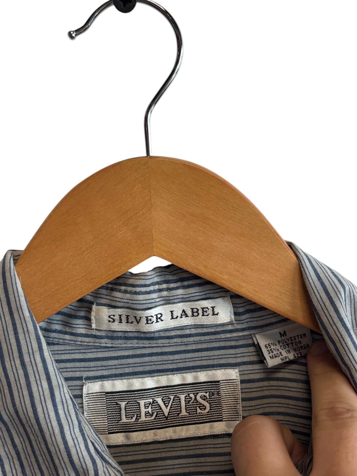 Vintage Levi's Silver Label Button Up Western Shirt Size Medium