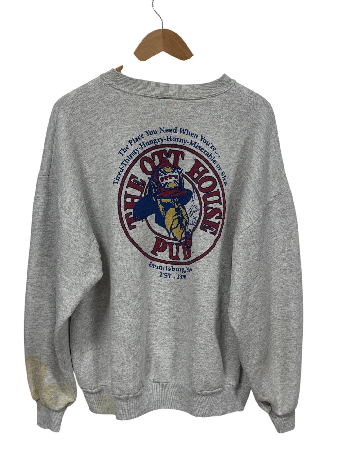 Vintage 90's Otts Pub Maryland Crewneck Sweater Size XXL