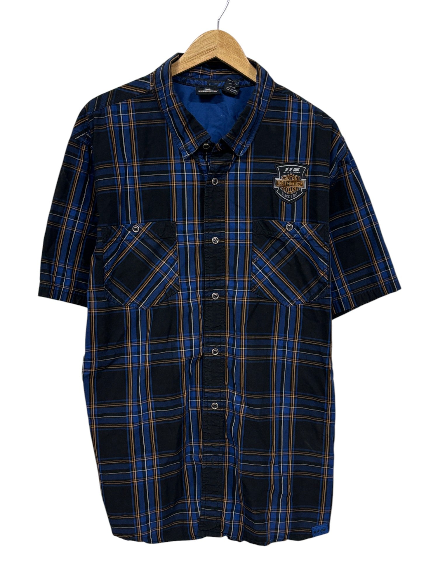 Harley Davidson Plaid Button Up Shirt Size XXL