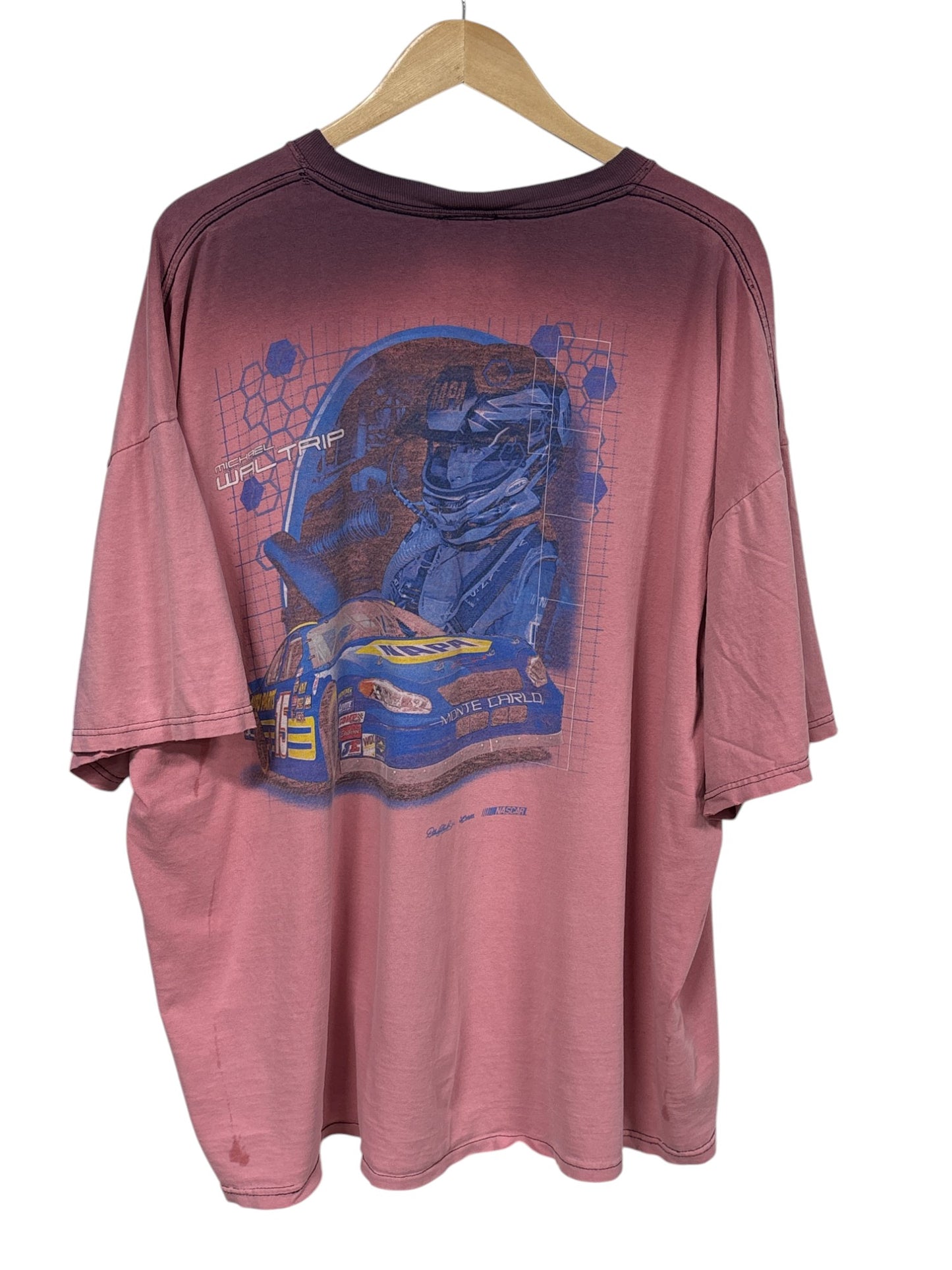 Vintage Michael Waltrip Faded NASCAR Racing Graphic Tee Size XXL