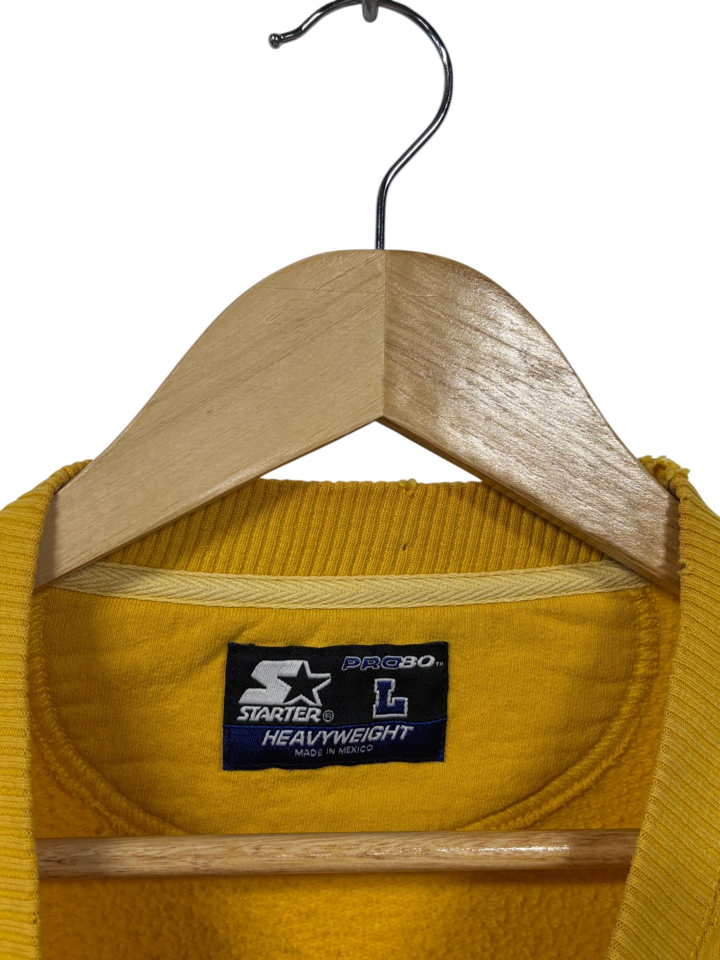 Vintage 90's Starter Yellow Blank Crewneck Sweater Size Large