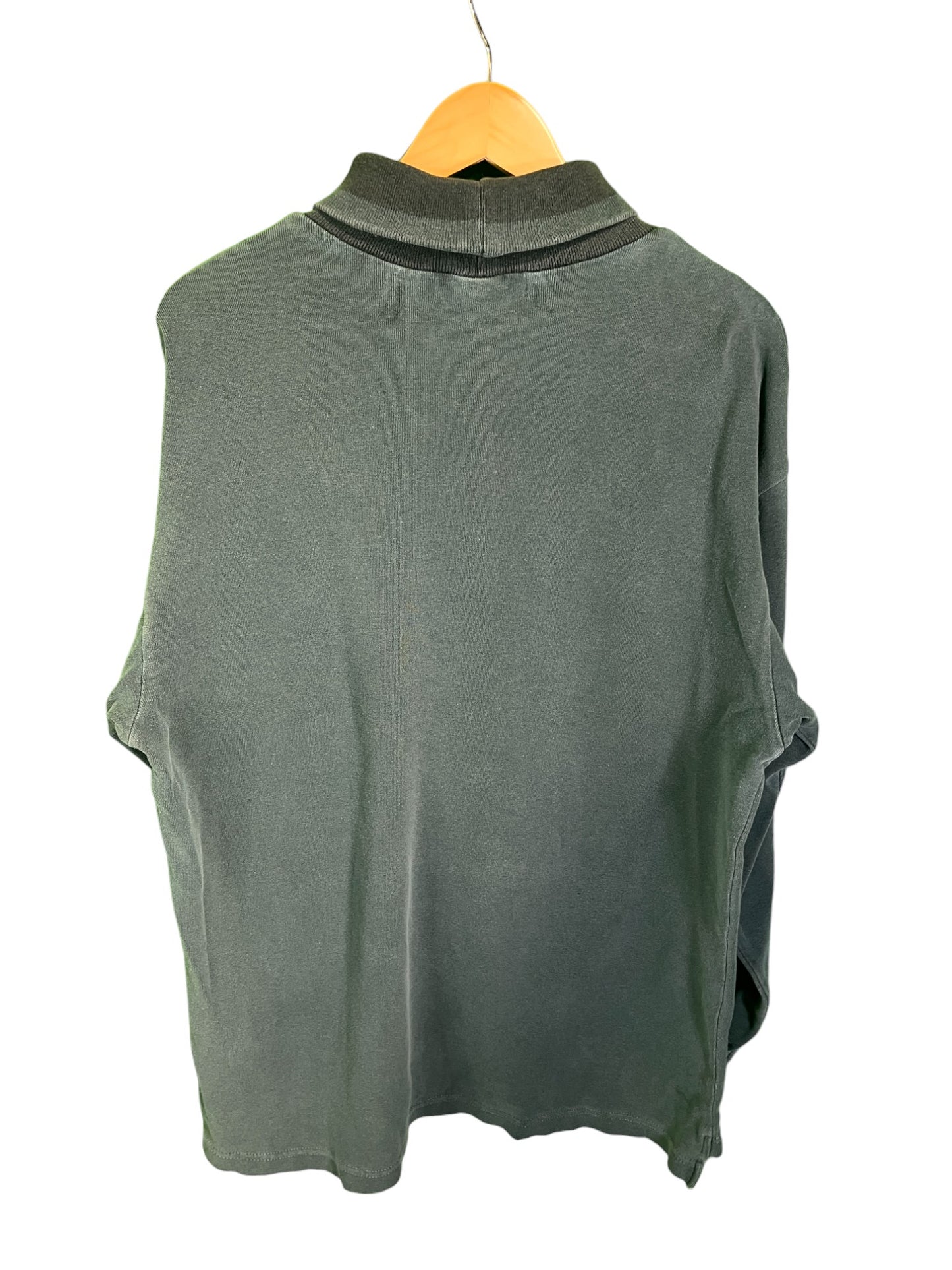 Vintage 90's Rocke Gear Green Overdyed Mock Neck Sweater Size Large