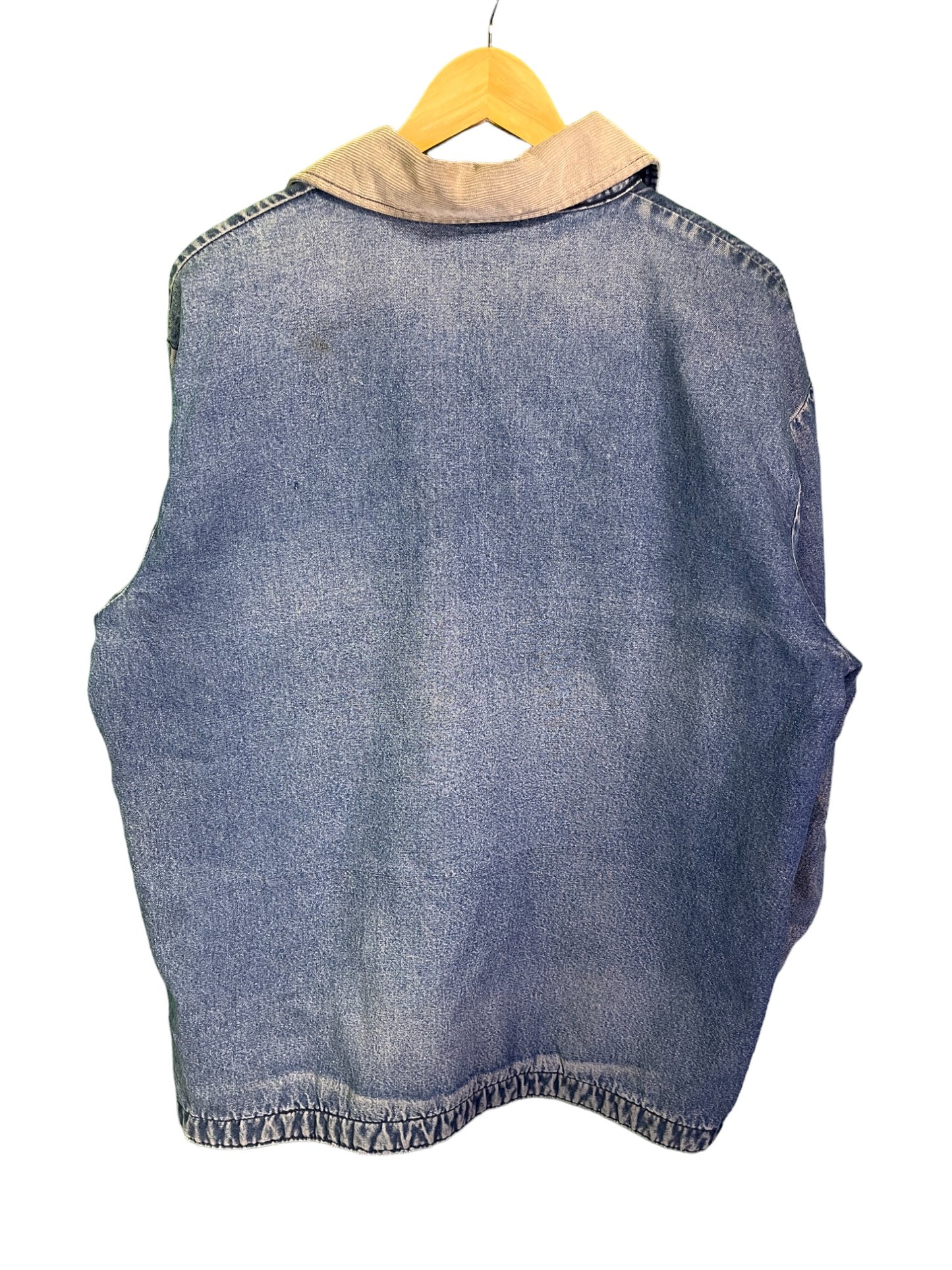 Vintage 90's Wrangler Work Wear Denim Blanket Lined Jacket Size Large