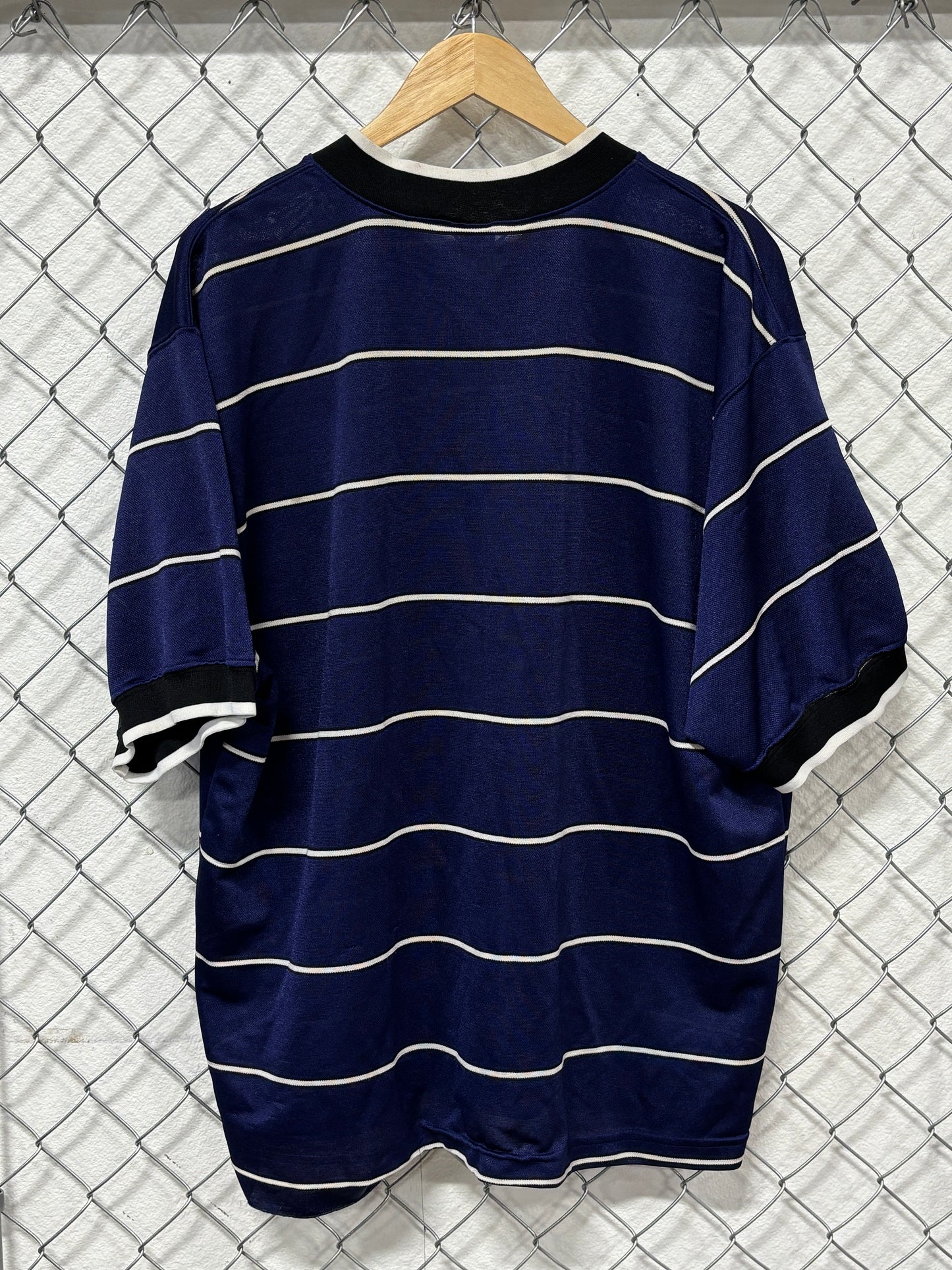 Vintage 90's Nike Soccer Jersey Style Striped Shirt Size XXL