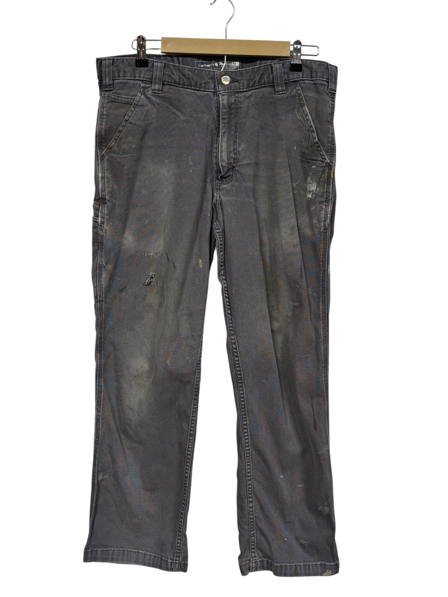 Carhartt Grey Relaxed Fit Carpenter Pants Size 36x30