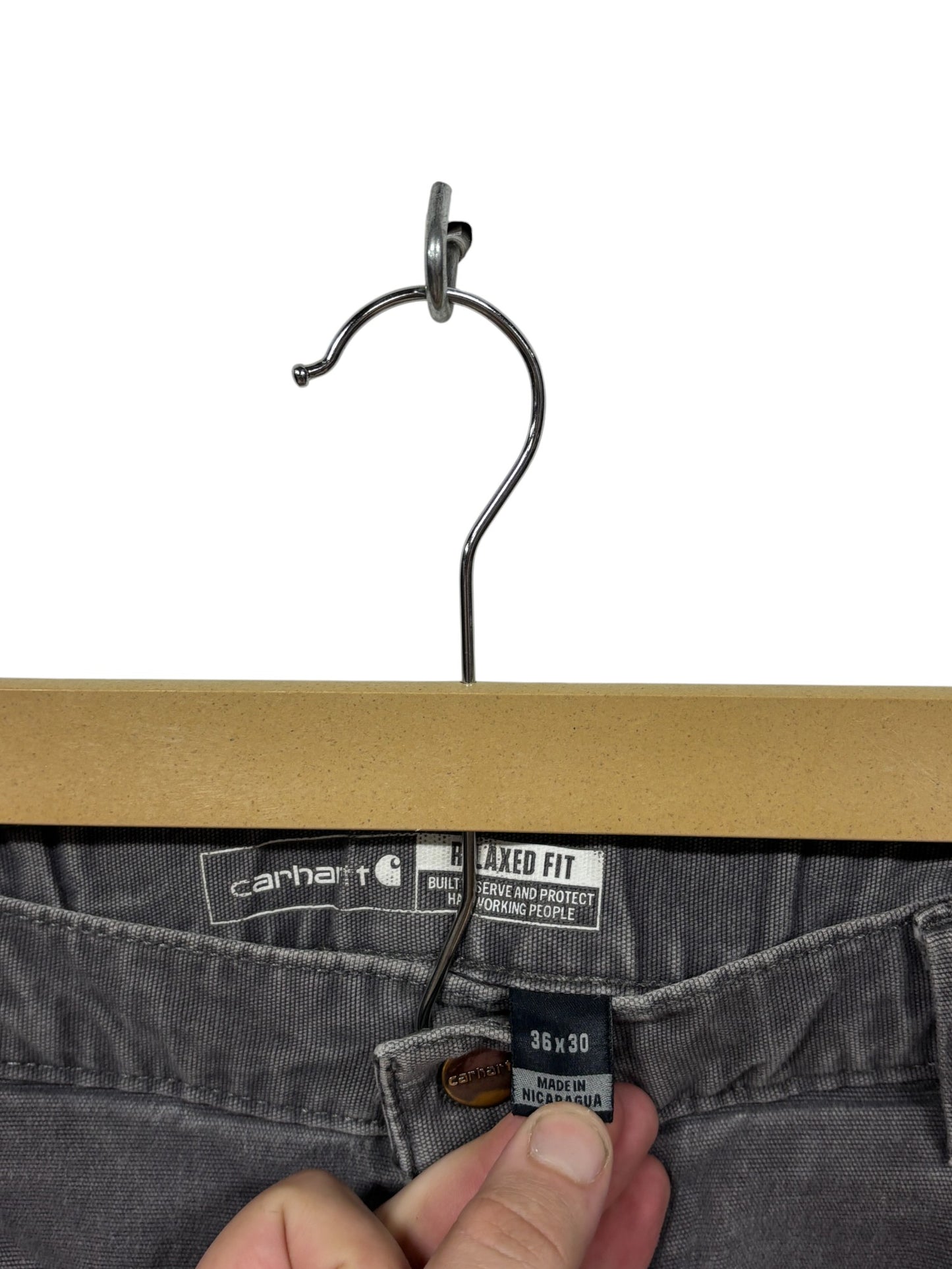 Carhartt Grey Relaxed Fit Carpenter Pants Size 36x30