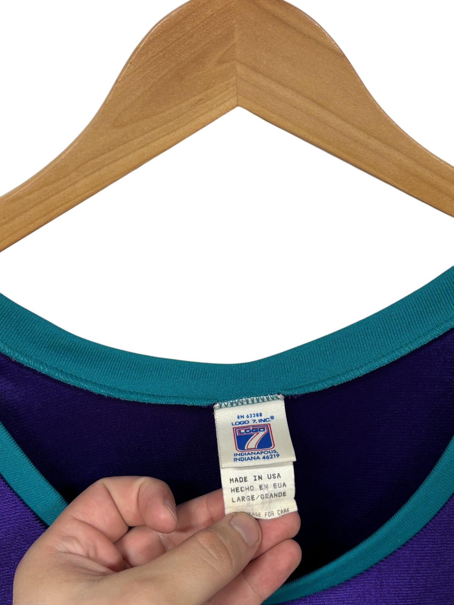 Vintage 90's Logo 7 Utah Jazz Old Logo NBA Jersey Size Large