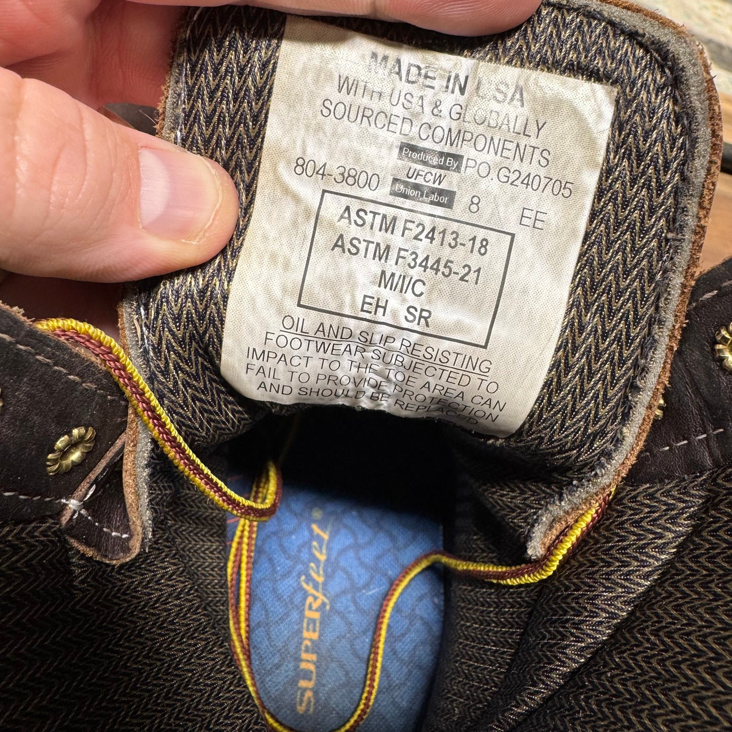 Thorogood 804-3800 Men's Steel Toe Leather Work Boots 1957 Series Size 8