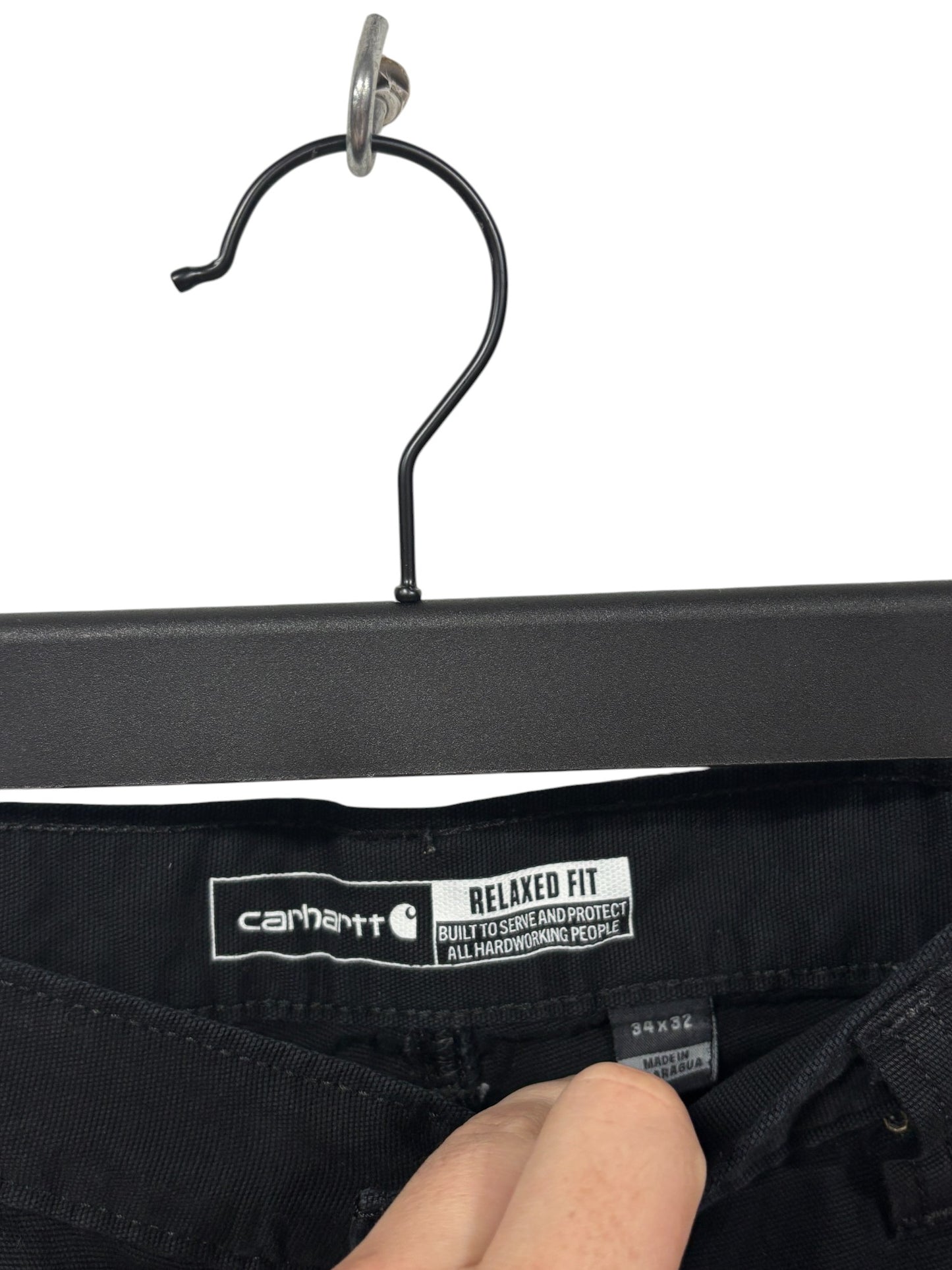 Carhartt Relaxed Fit Faded Black Carpenter Pants Size 34x32