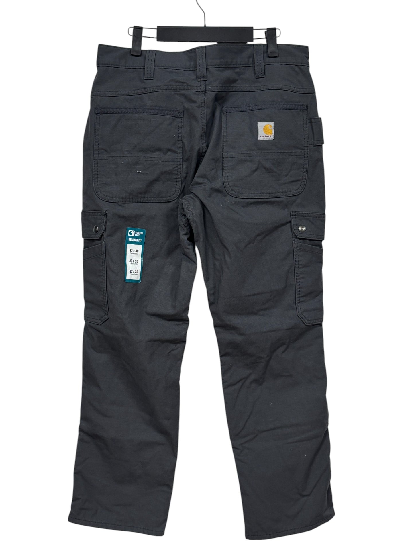 Carhartt Relaxed Fit Insulated Grey Cargo Carpenter Pants Size 32x30
