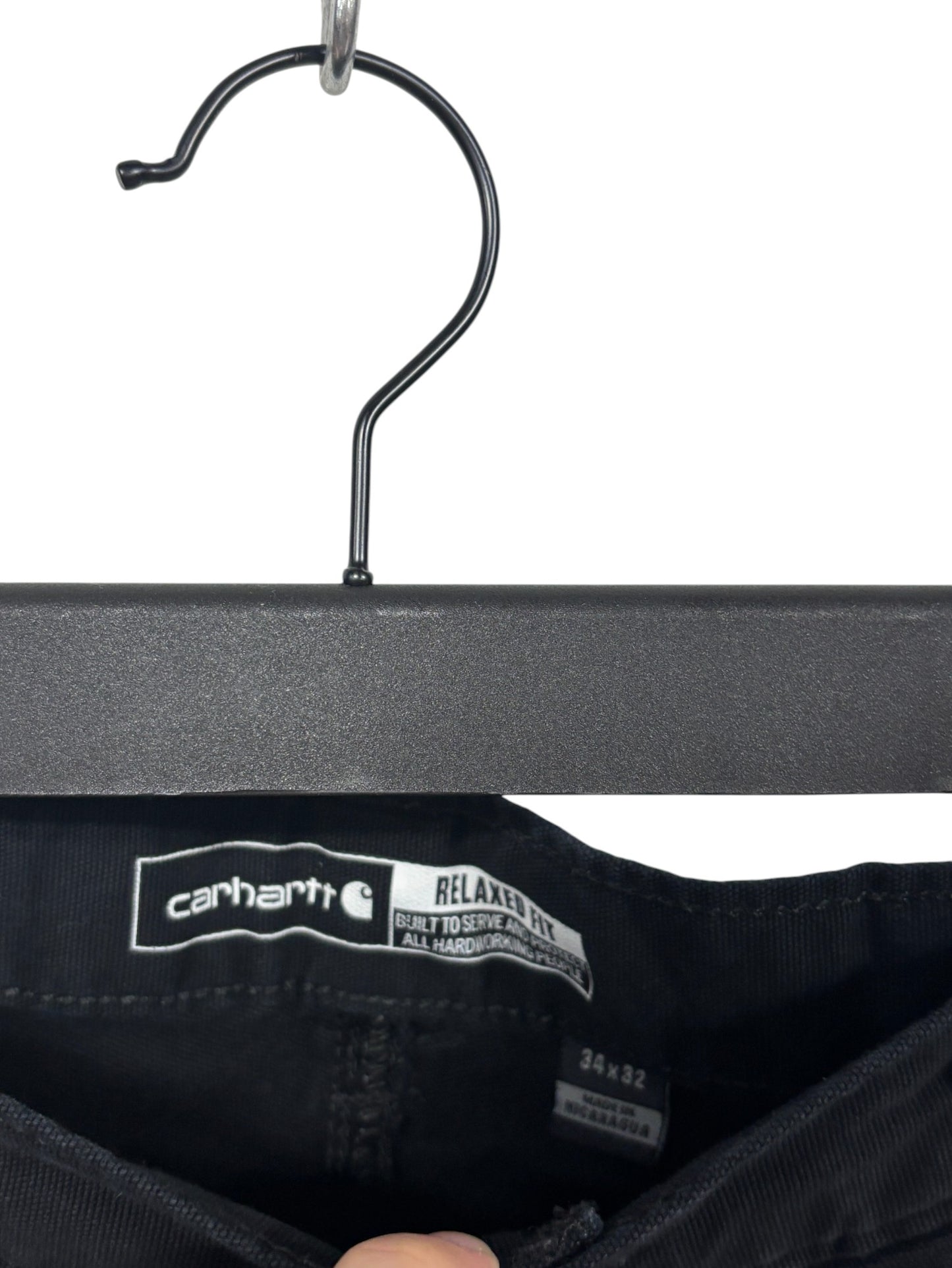 Carhartt Relaxed Fit Faded Black Carpenter Pants Size 34x32