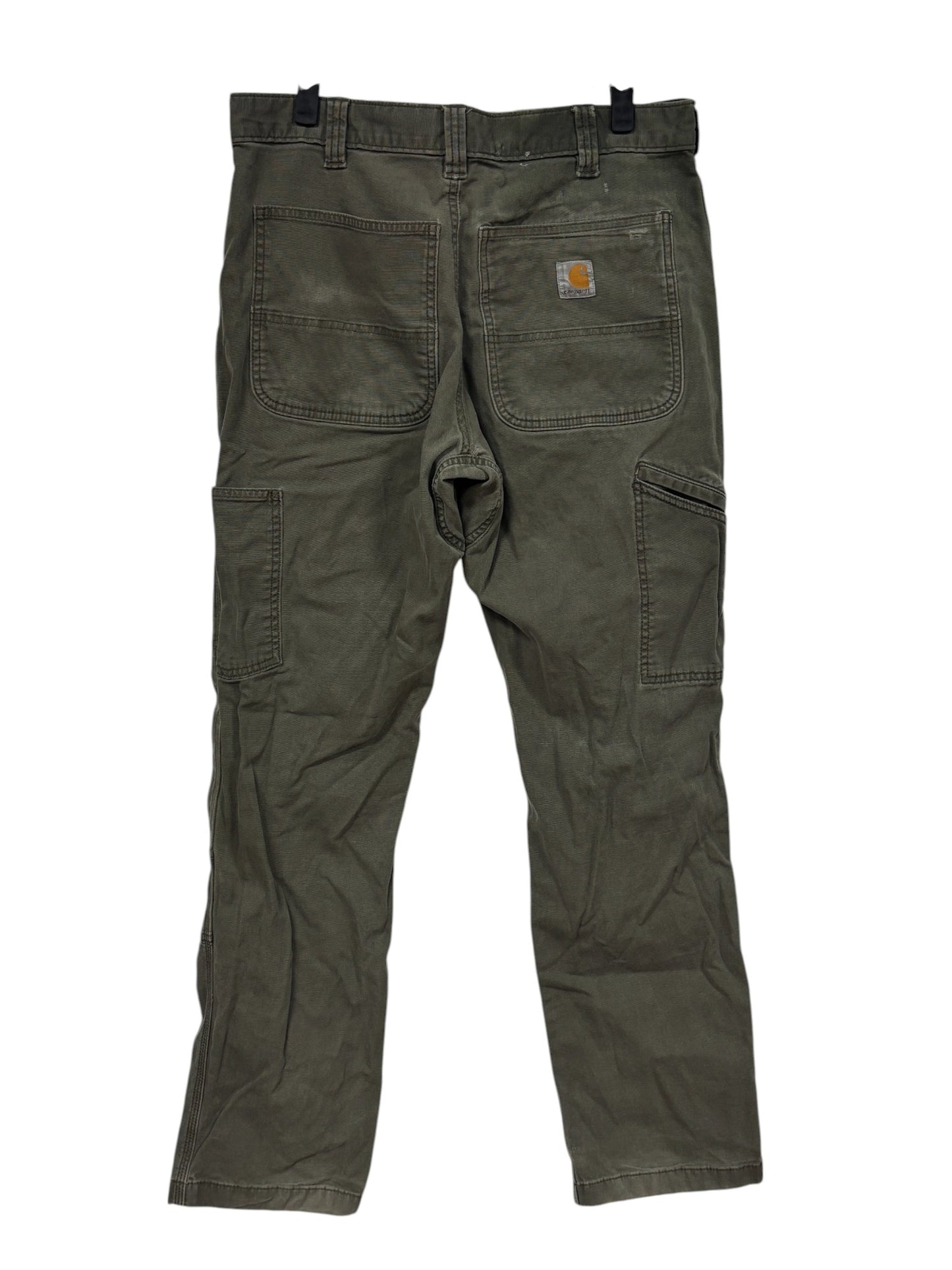 Carhartt Relaxed Fit Moss Green Double Knee Carpenter Pants Size 32x32