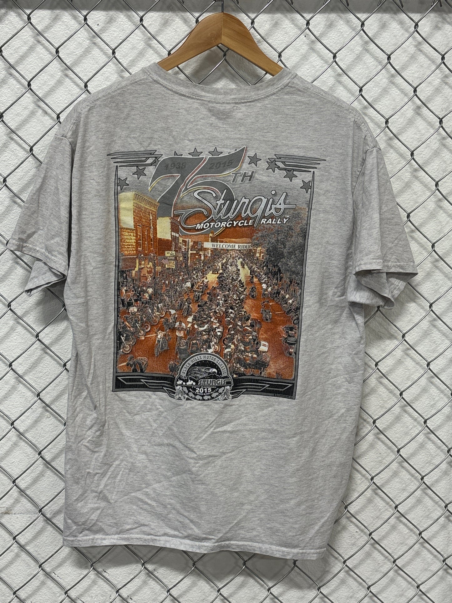 Sturgis 75th Anniversary Motorcycle Rally Biker Tee Size Large
