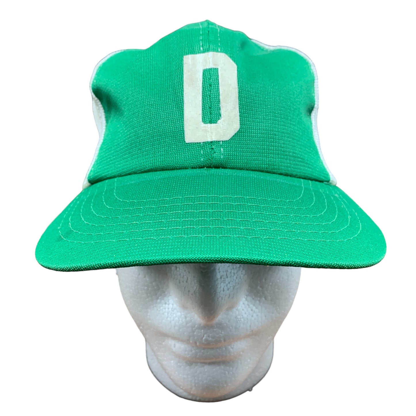 Vintage D Logo Green White Trucker Snapback Hat