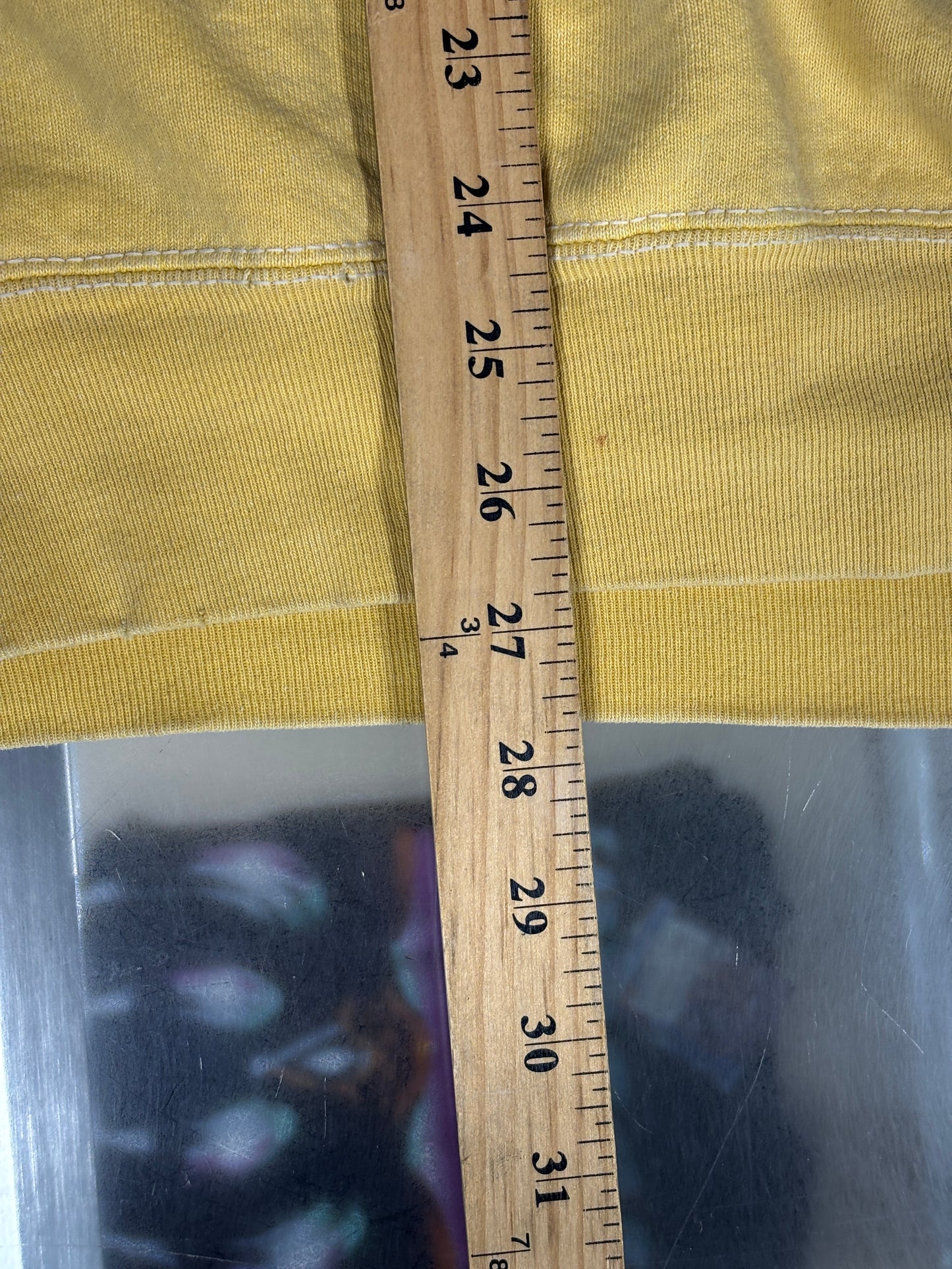 Vintage 90's Rocke Gear Made in USA Overdyed Yellow Sweater Size Large